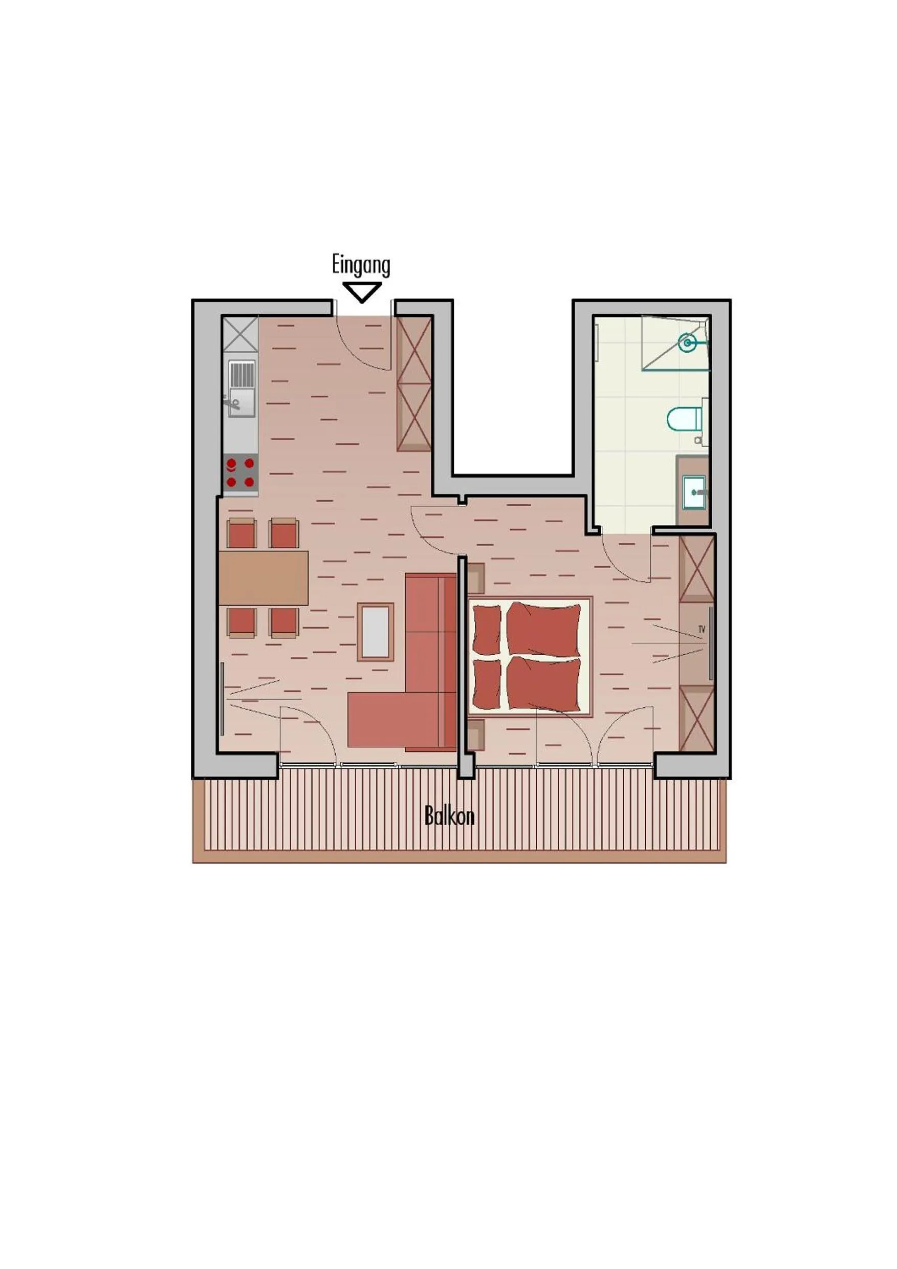 Photo of the whole room in Aparthotel Gallahaus