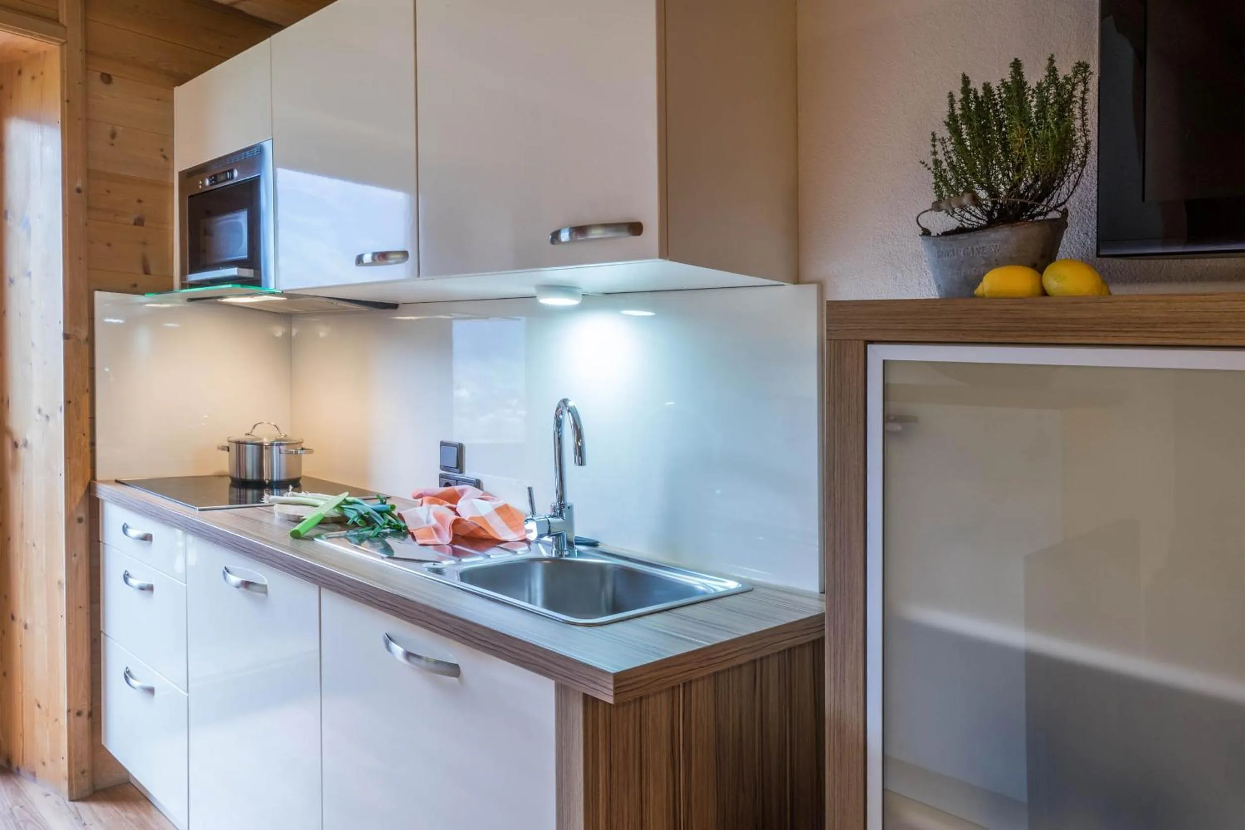 Kitchen or kitchenette in Aparthotel Gallahaus