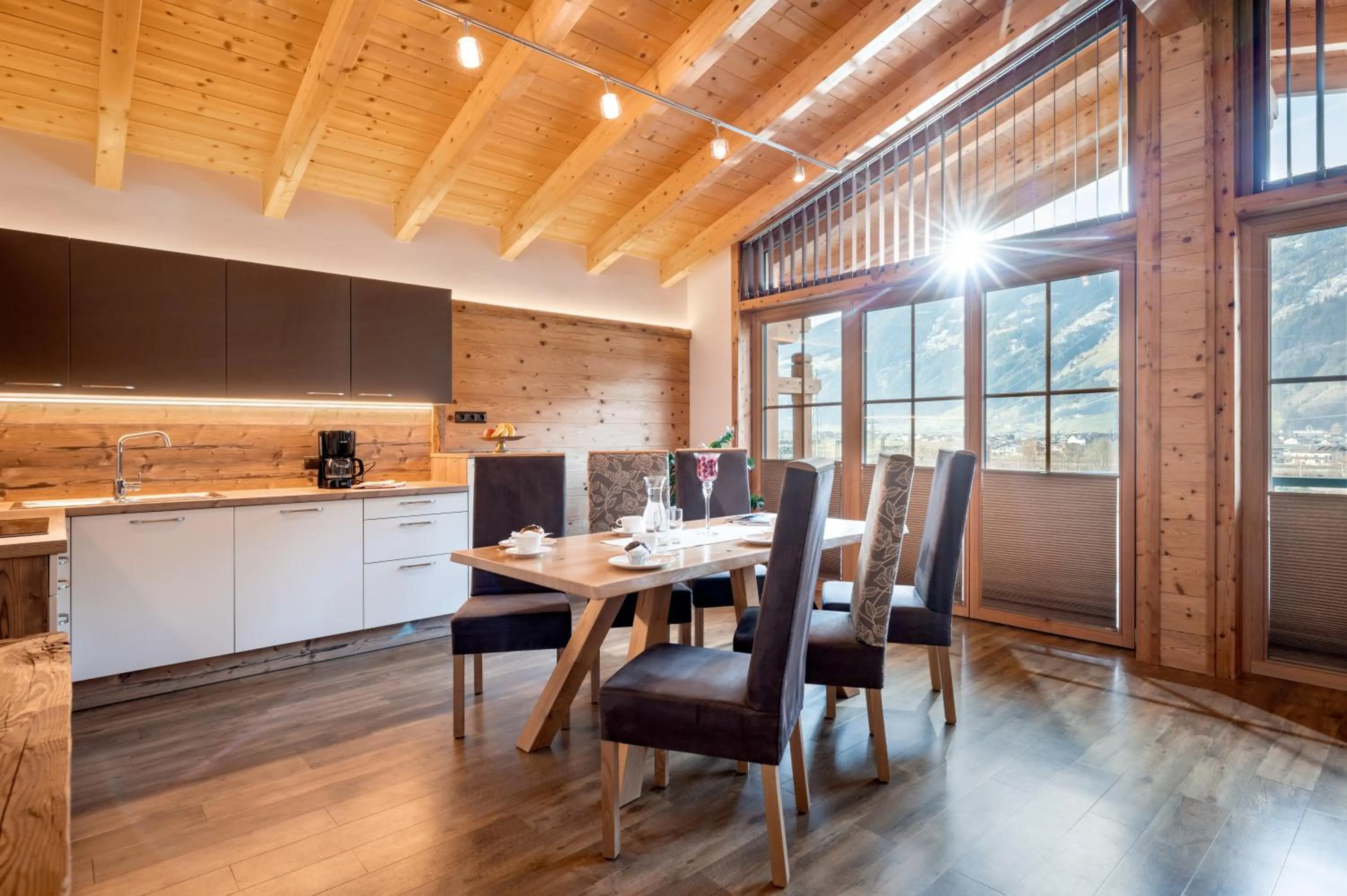 Kitchen or kitchenette in Aparthotel Gallahaus