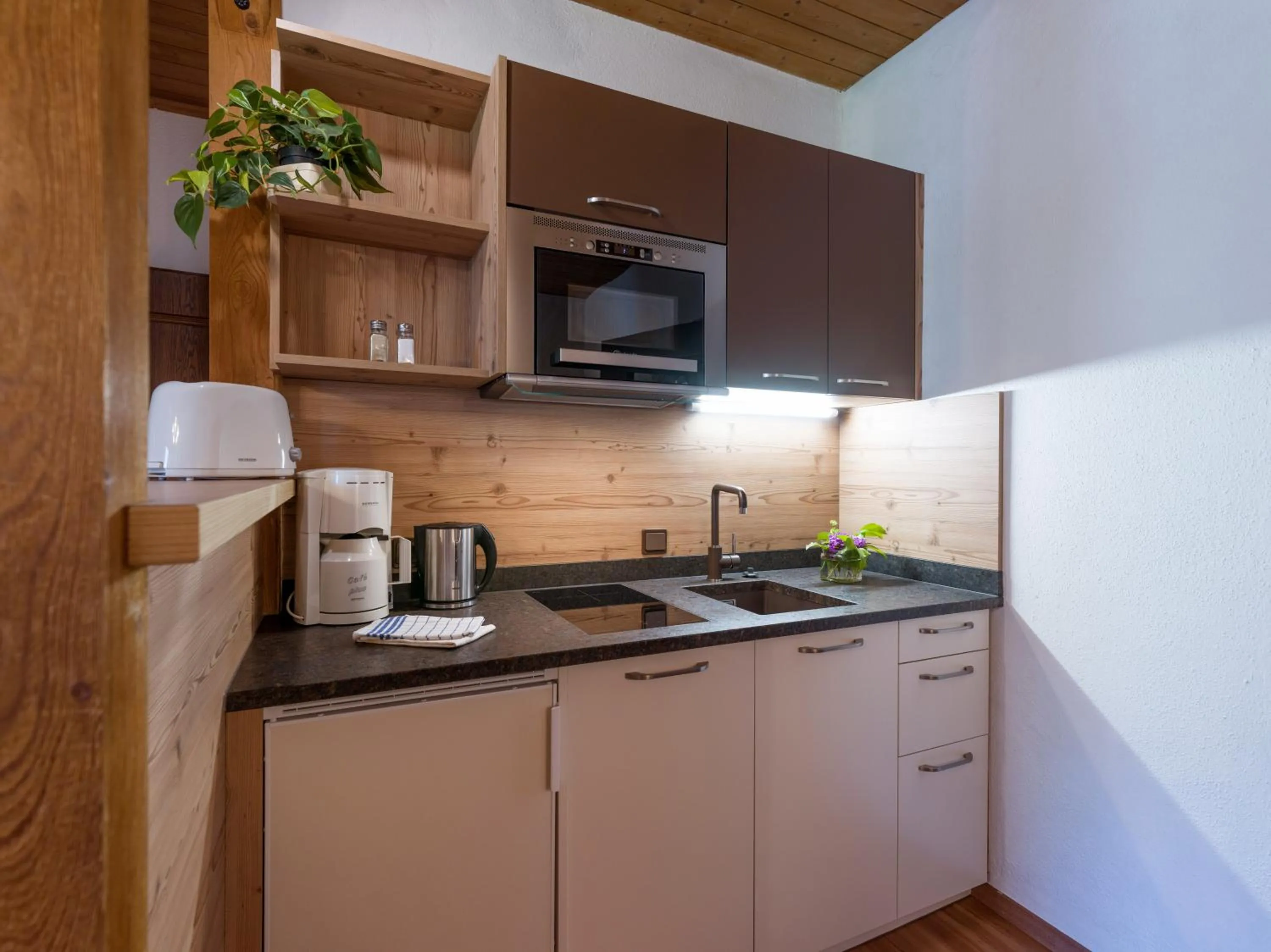Kitchen or kitchenette in Aparthotel Gallahaus