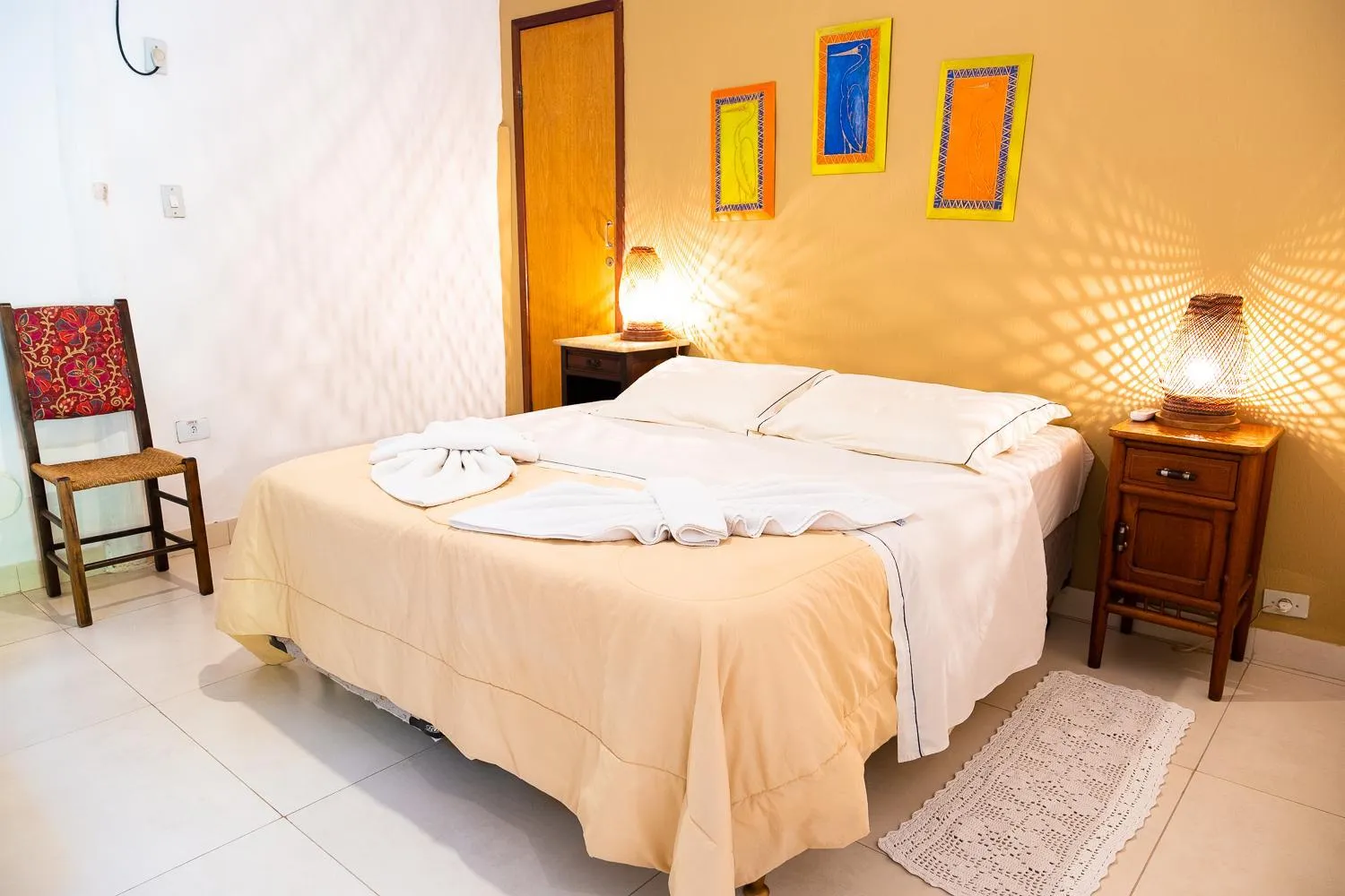 Bed in Pousada Aguape