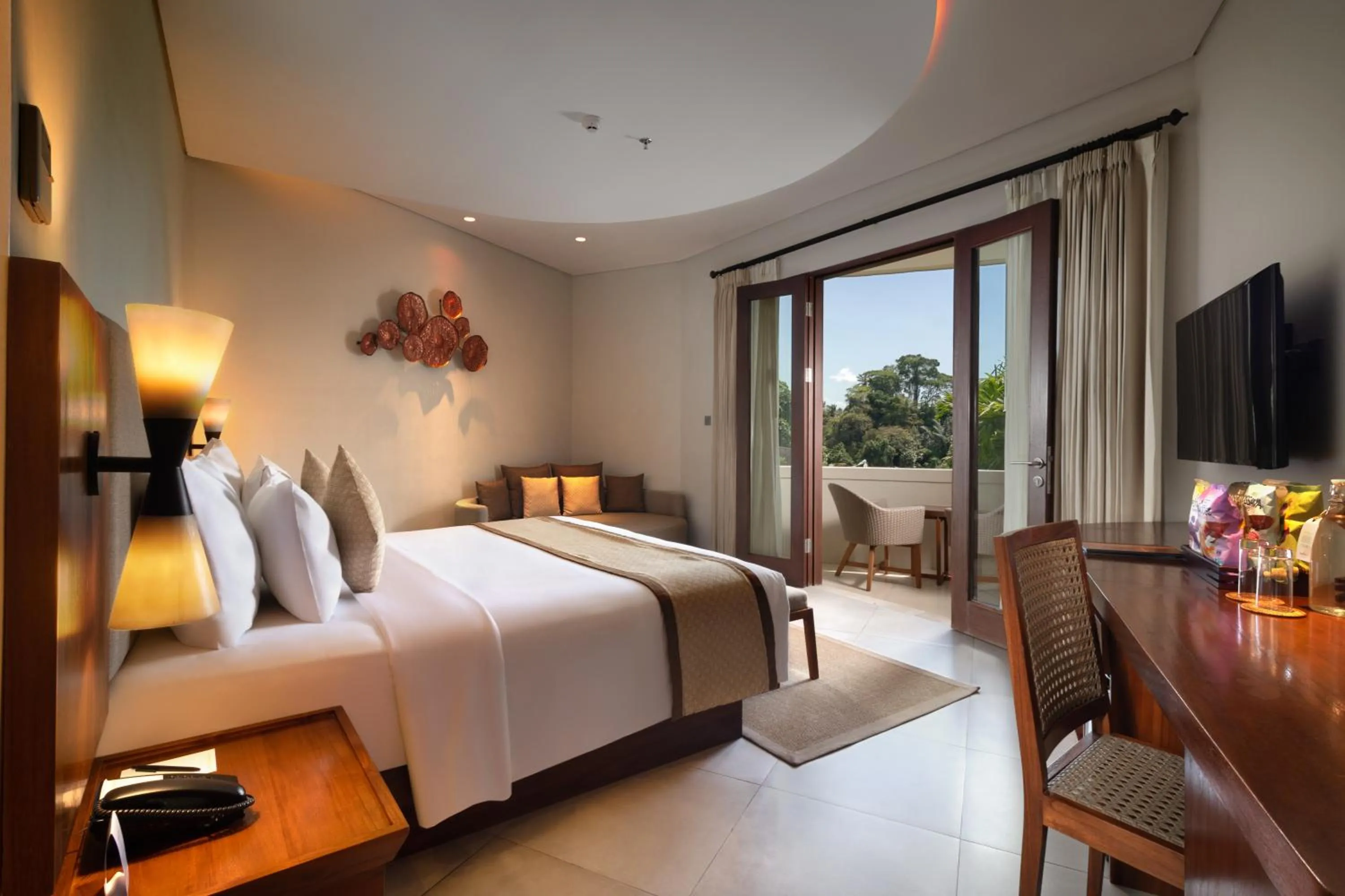 Balcony/Terrace, Bed in tanadewa Resort Ubud Bali by Cross Collection