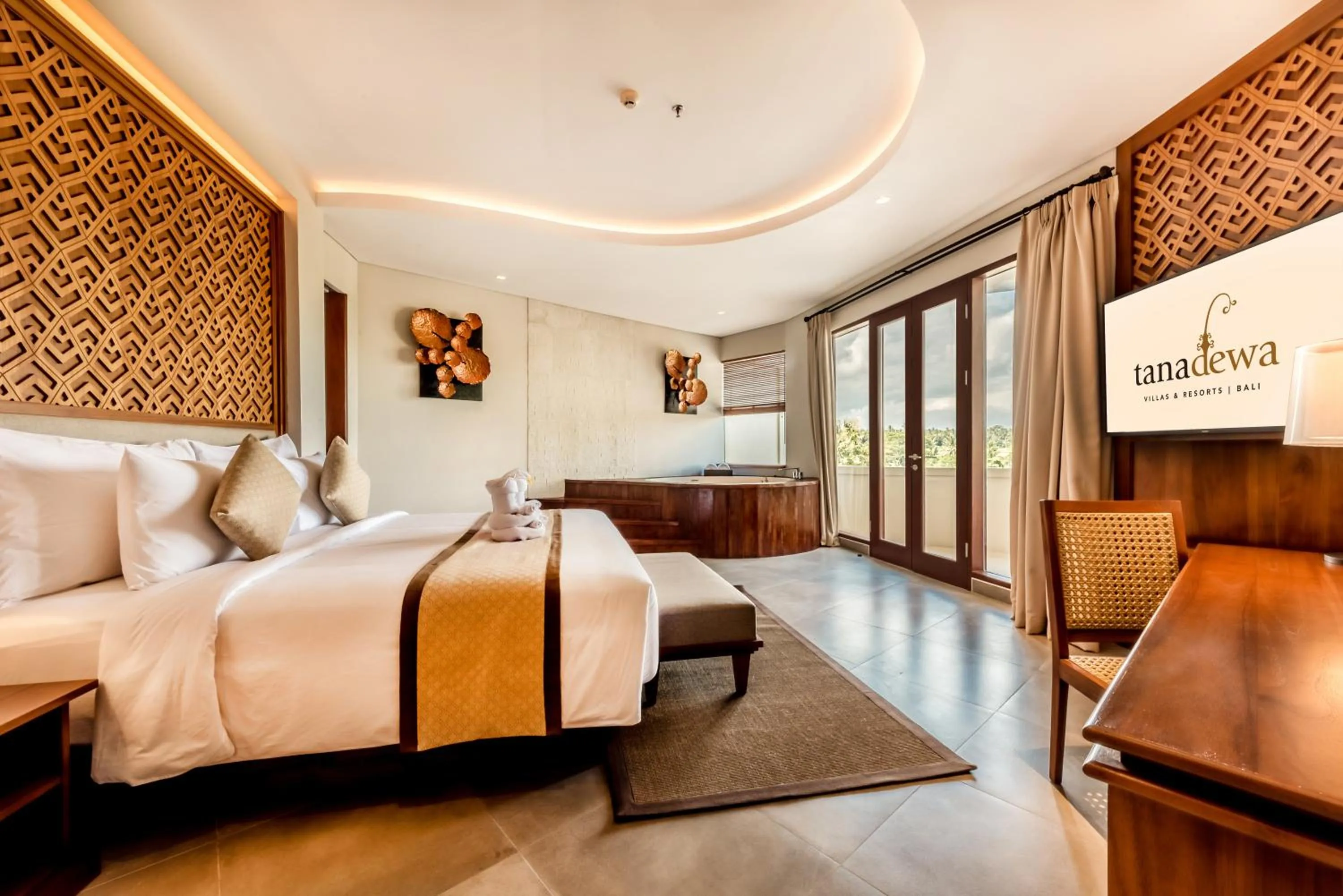 Bed in tanadewa Resort Ubud Bali by Cross Collection