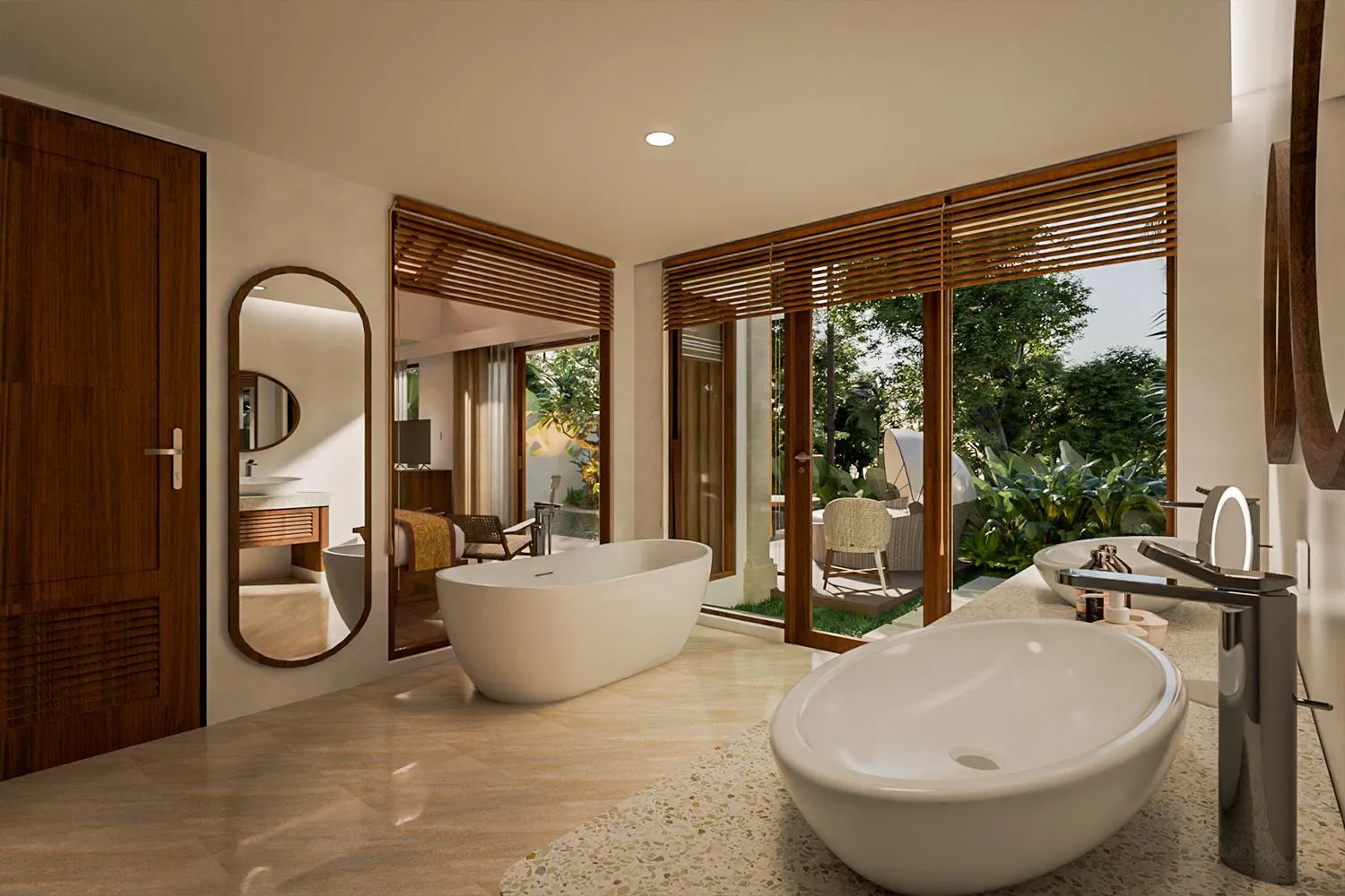 Bathroom in tanadewa Resort Ubud Bali by Cross Collection