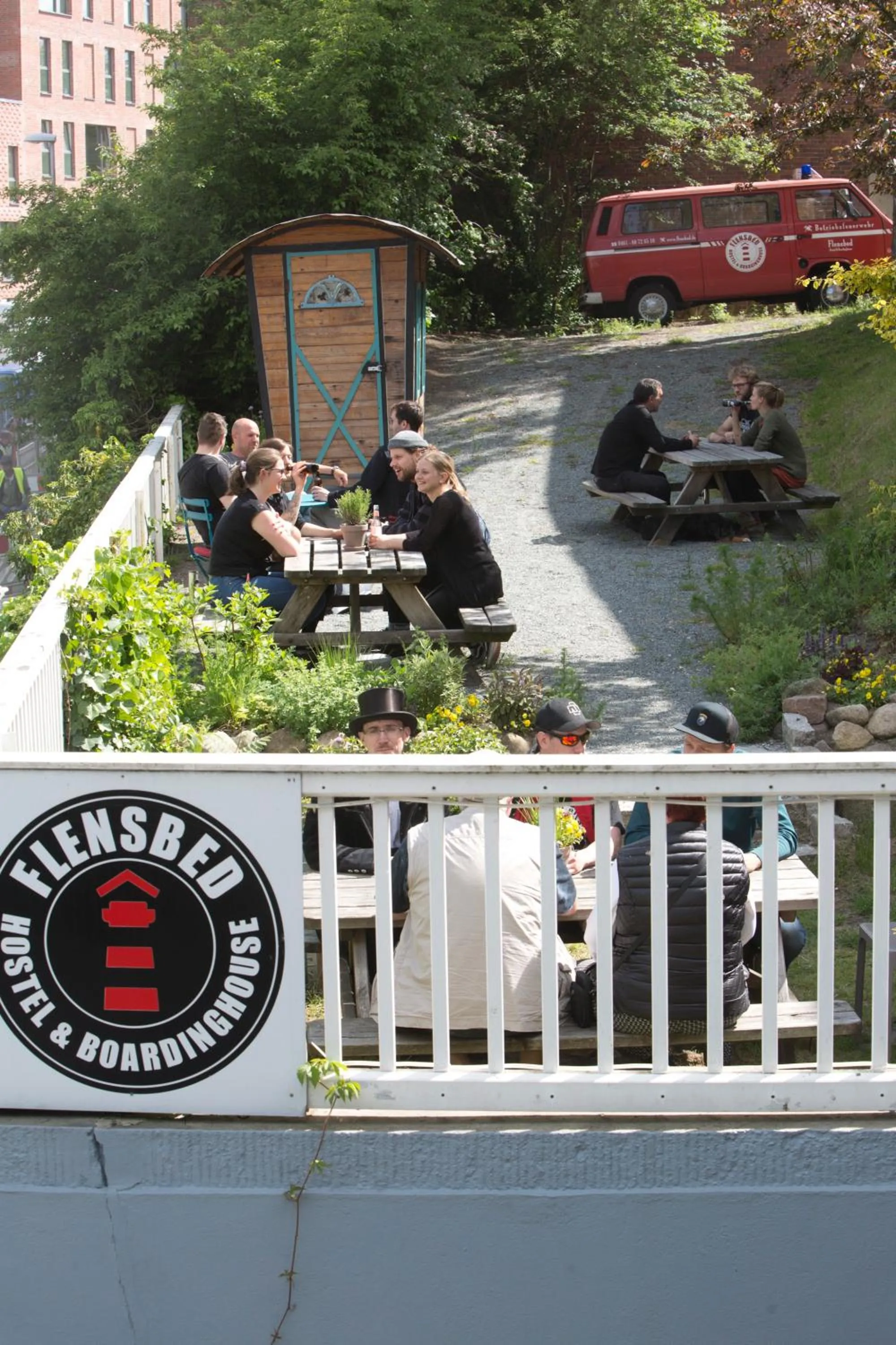 Balcony/Terrace in Flensbed Hotel & Hostel