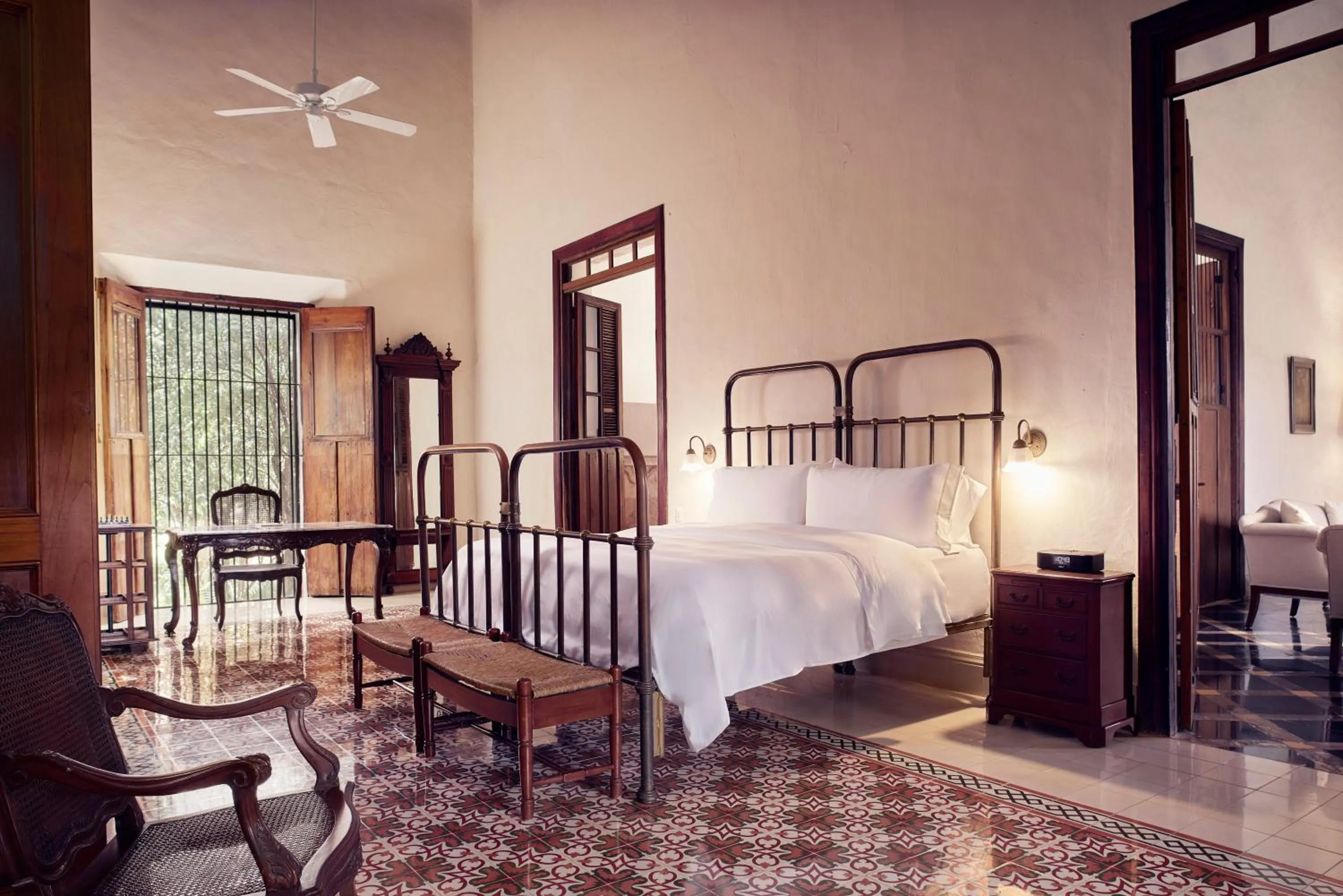 Bed in Hacienda Temozon Sur
