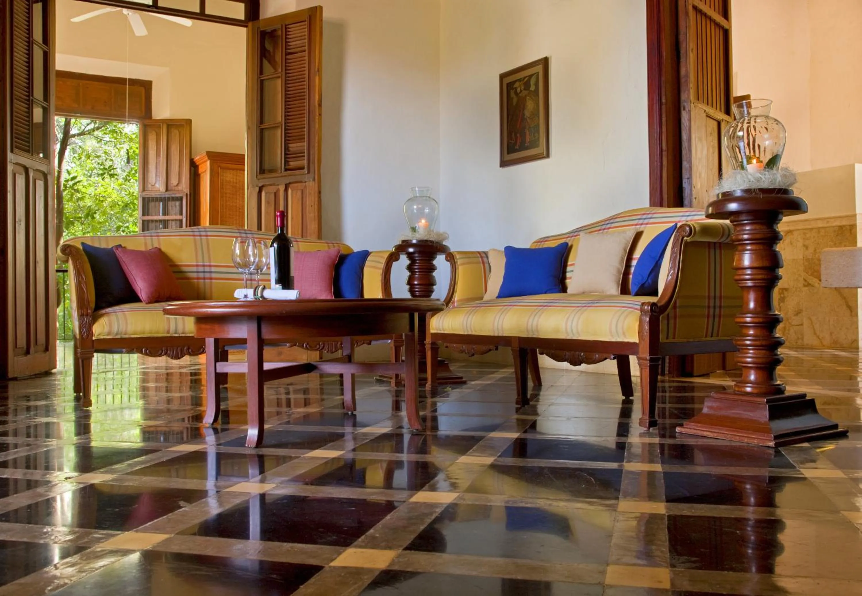 Living room in Hacienda Temozon Sur