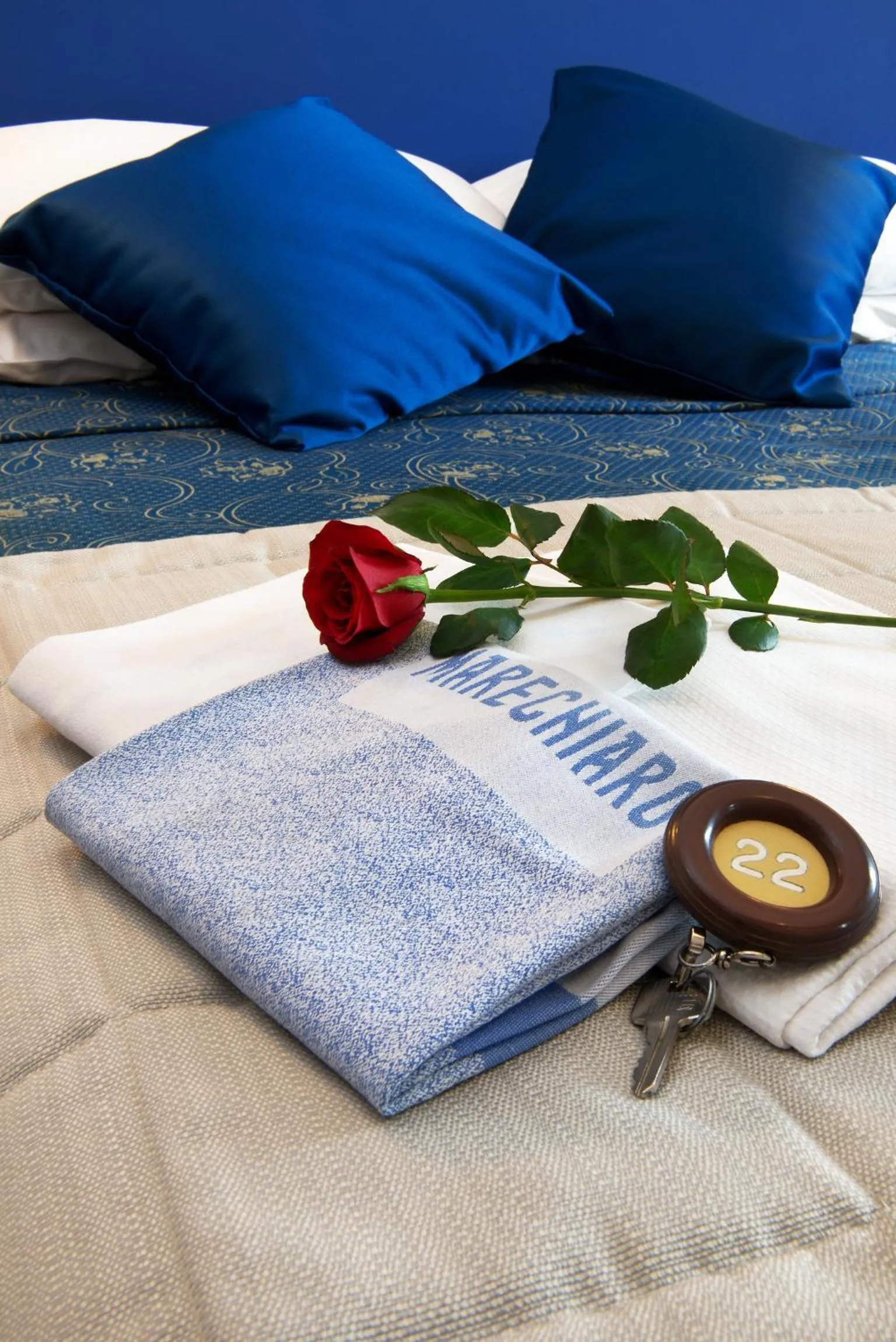 Decorative detail, Bed in Albergo Marechiaro