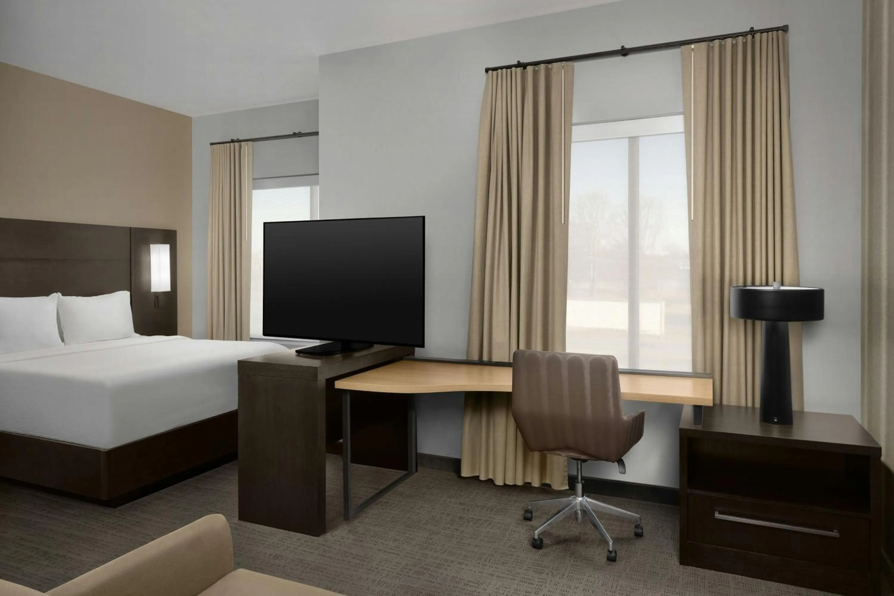 Bedroom, Bed in Residence Inn by Marriott Charlotte Northlake