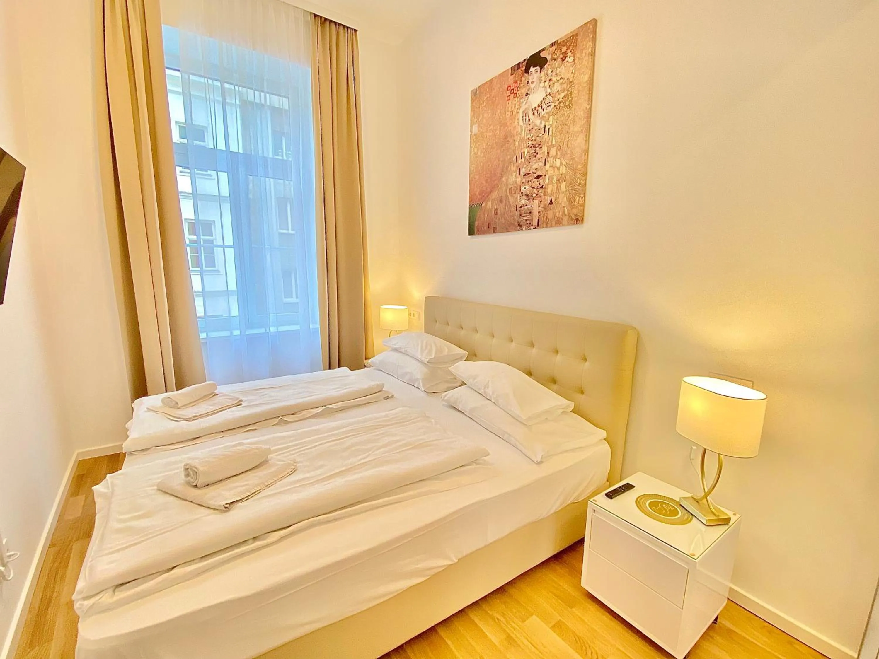 Bed in Steiner Residences Vienna Taborstrasse