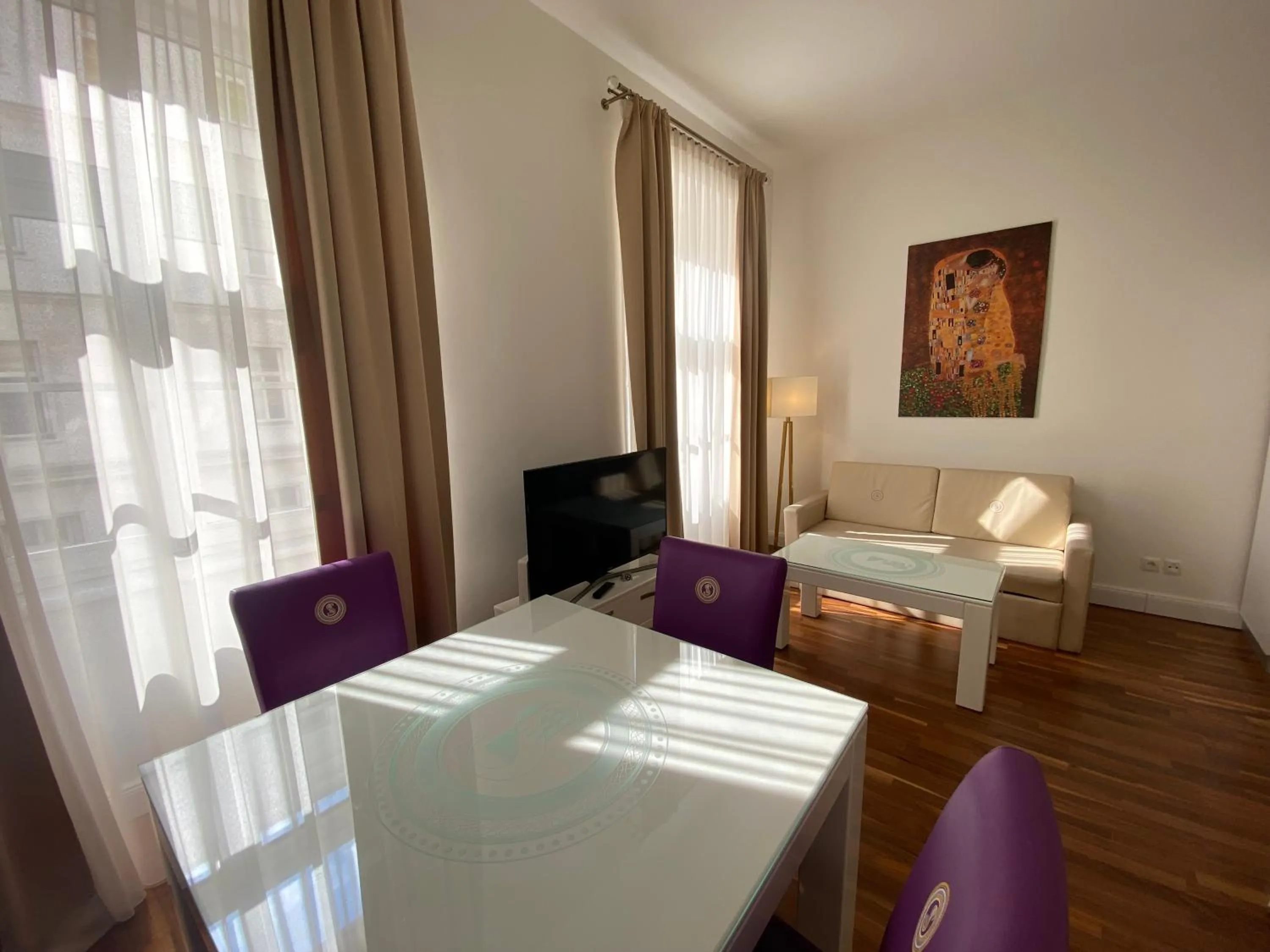 Living room, Bed in Steiner Residences Vienna Taborstrasse