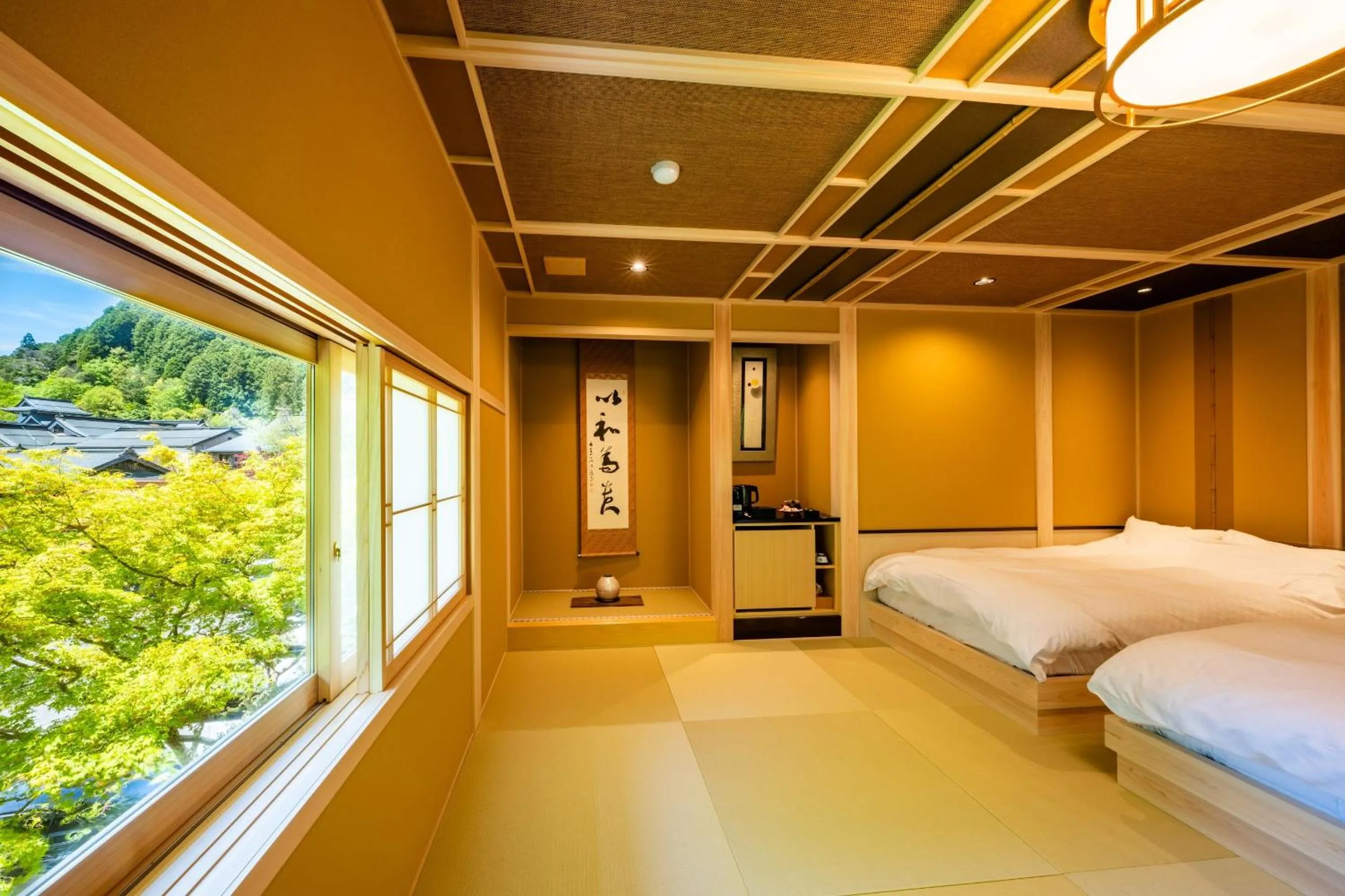 Photo of the whole room, Bed in Koyasan Shukubo Ekoin