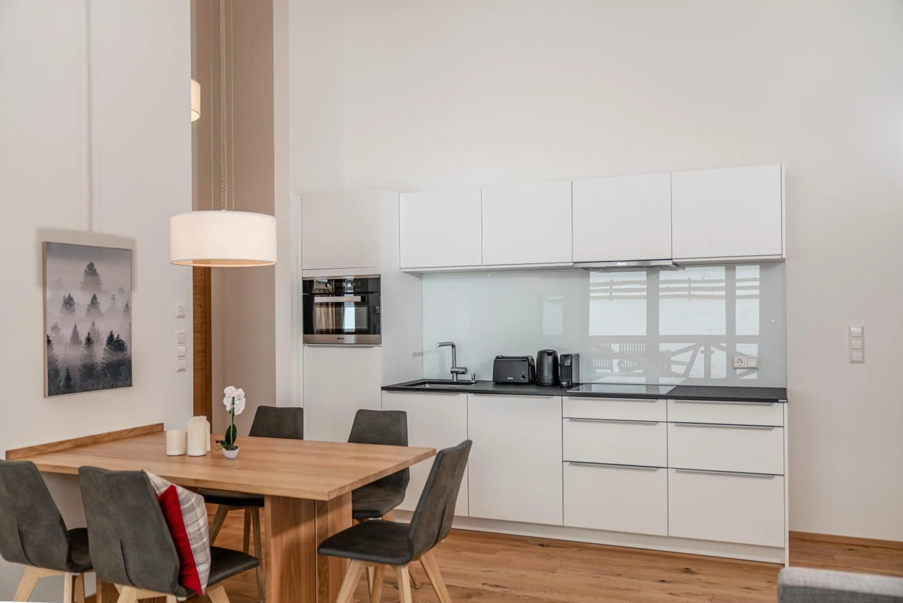 kitchen in Skylodge Alpine Homes