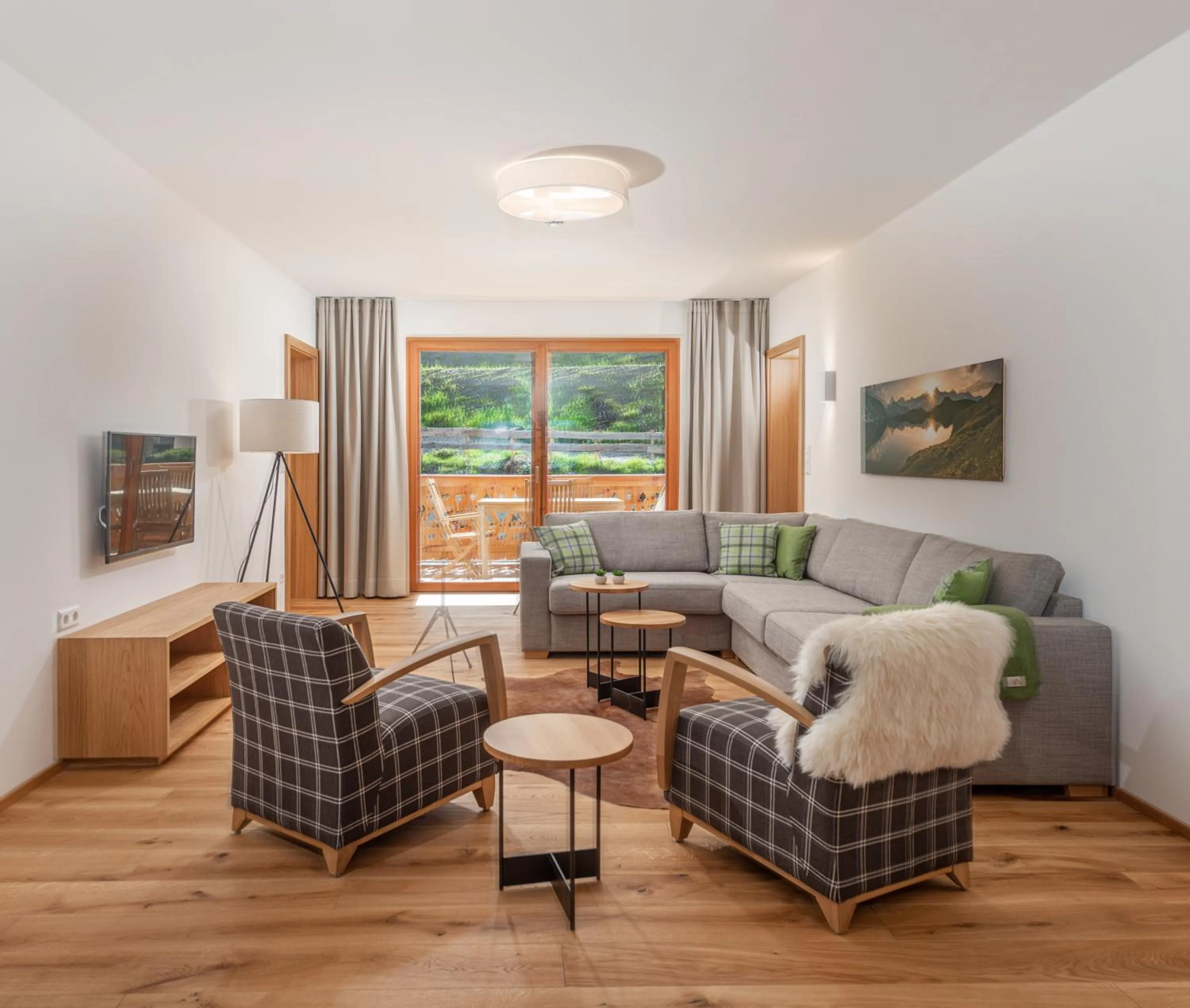 Living room in Skylodge Alpine Homes