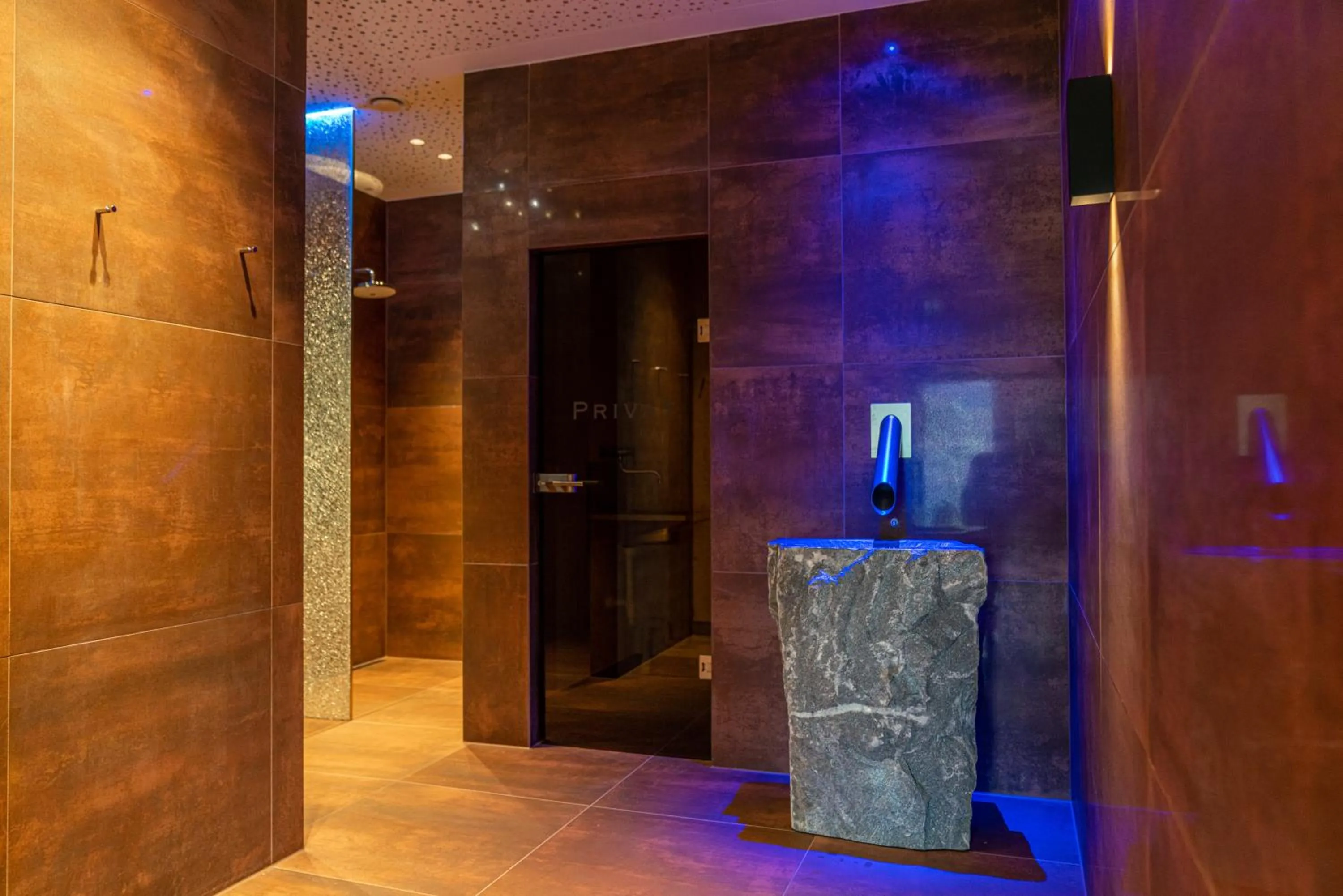 Sauna in Skylodge Alpine Homes