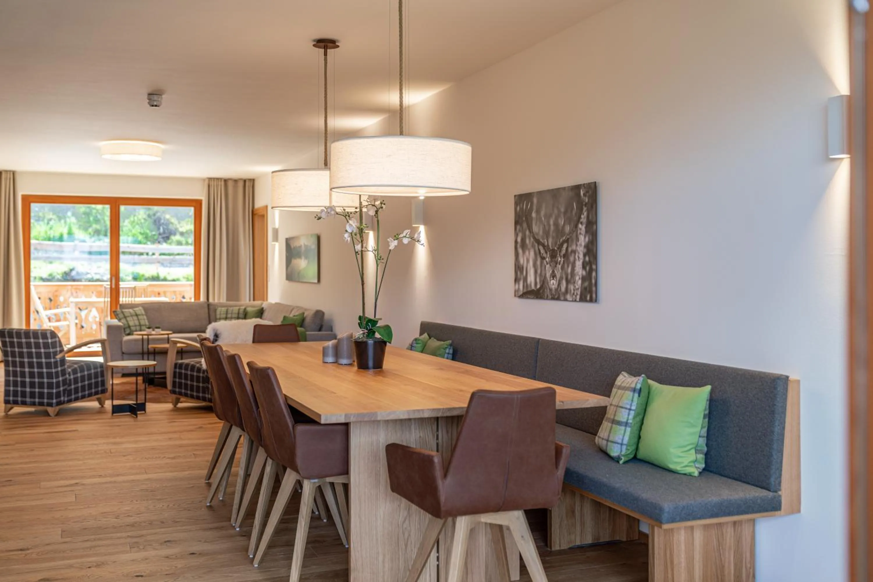 Living room in Skylodge Alpine Homes