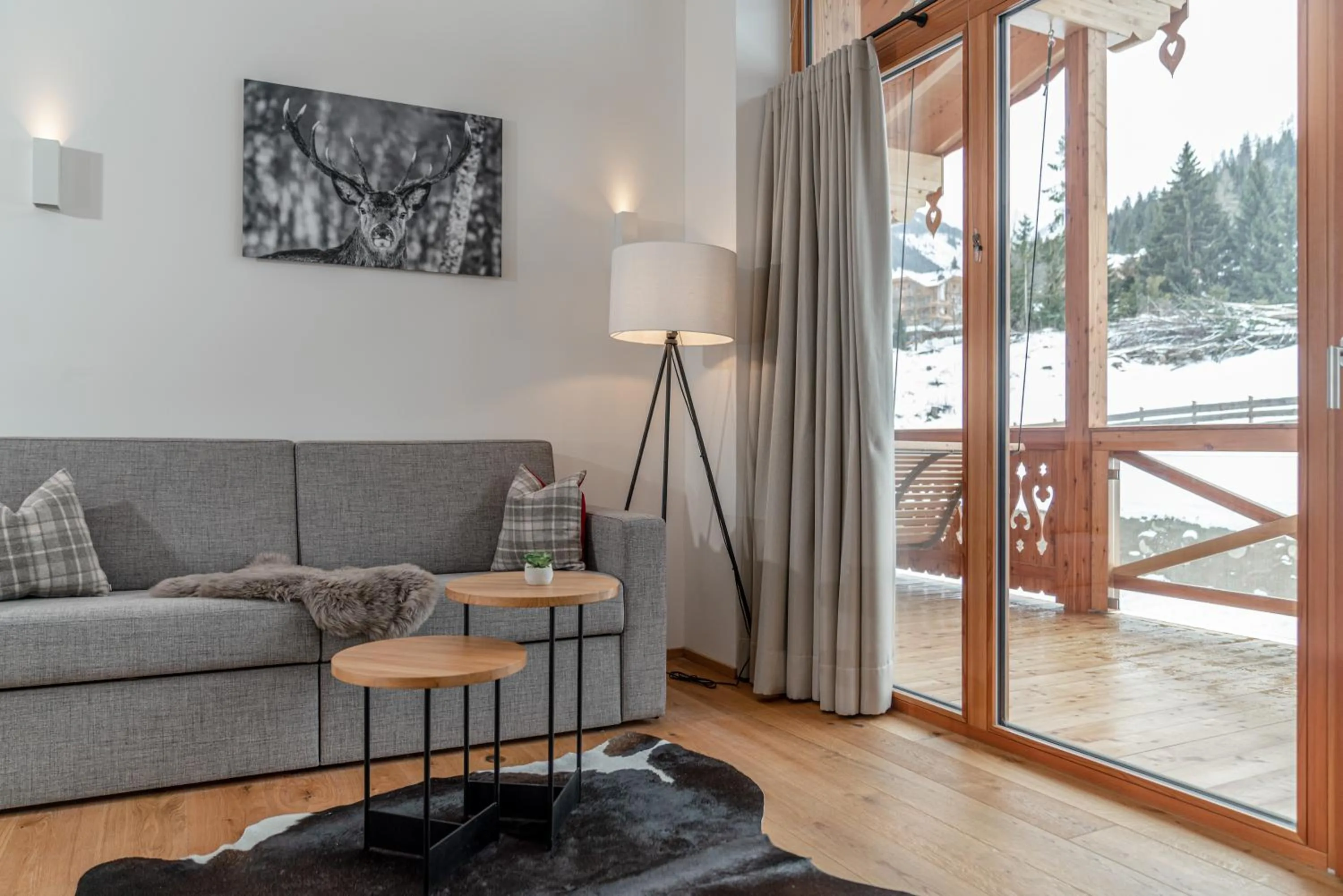 Living room in Skylodge Alpine Homes
