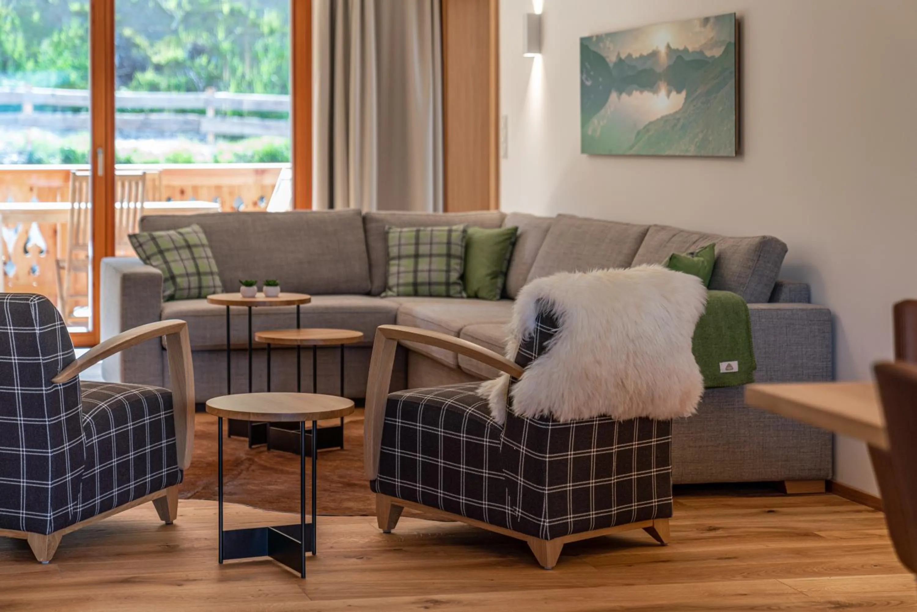 Living room in Skylodge Alpine Homes