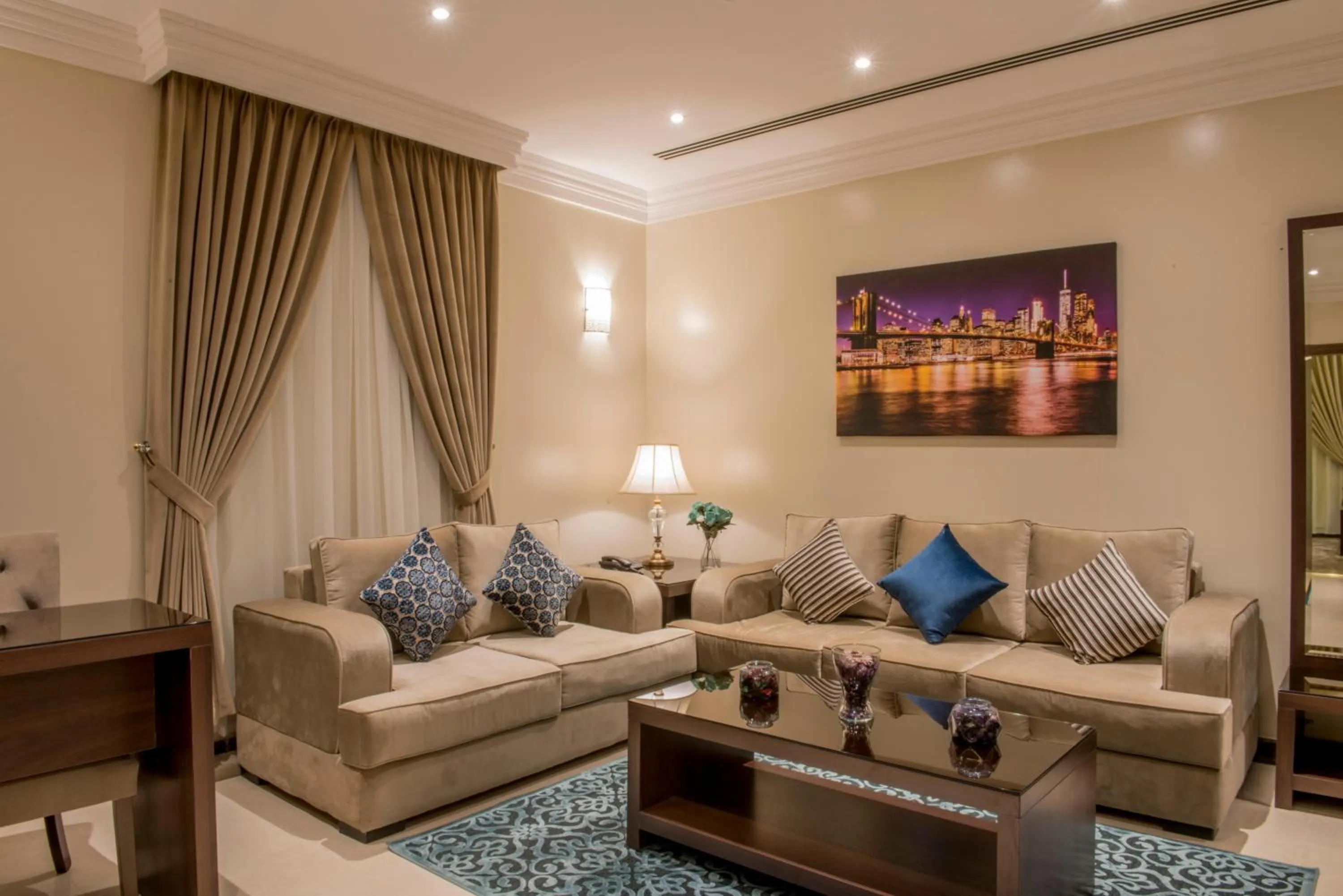 Living room in نورمينا الشرق للشقق المخدومة