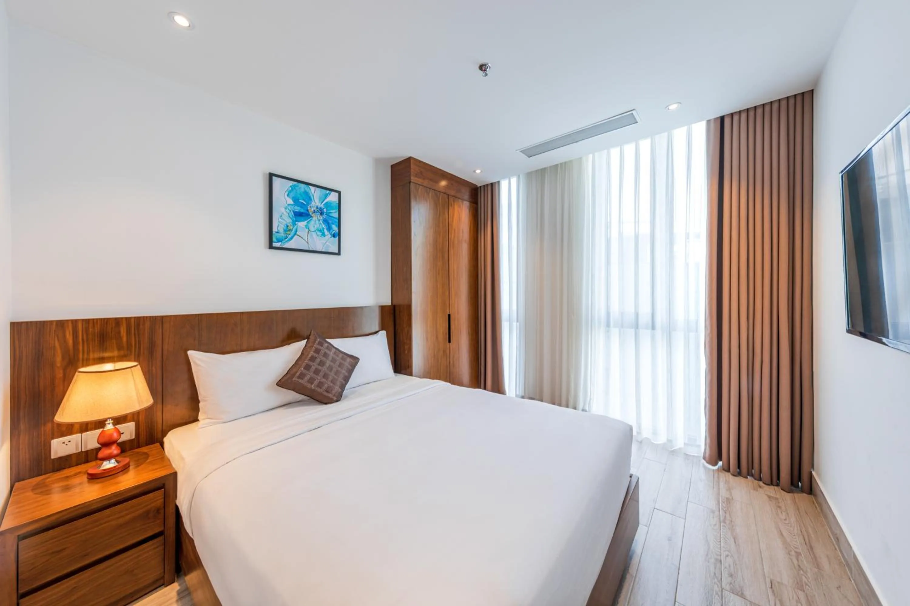 Bed in Greenery Hotel