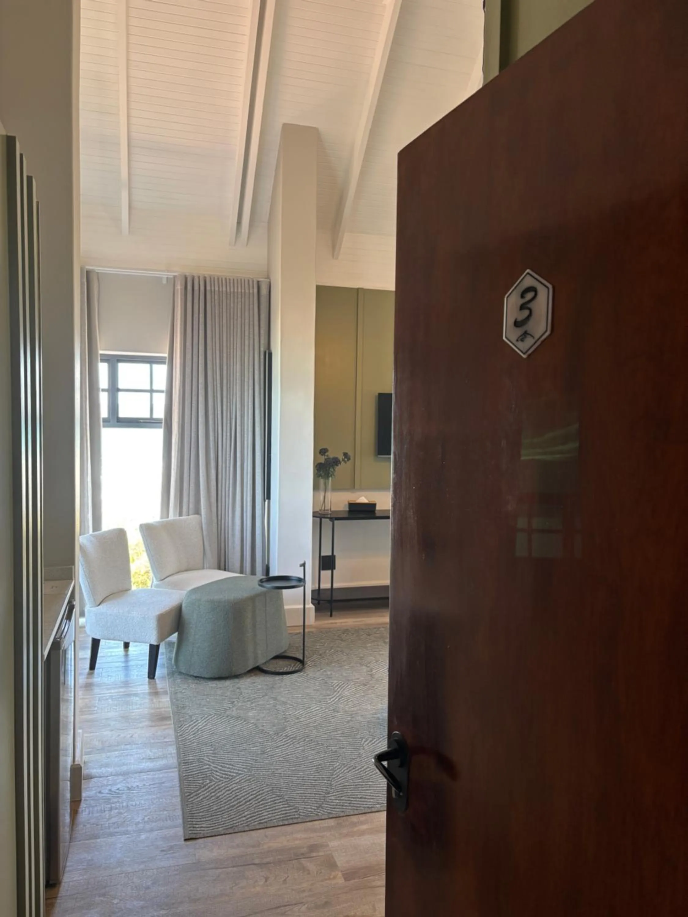 Seating area in Dolphin Dunes Guesthouse