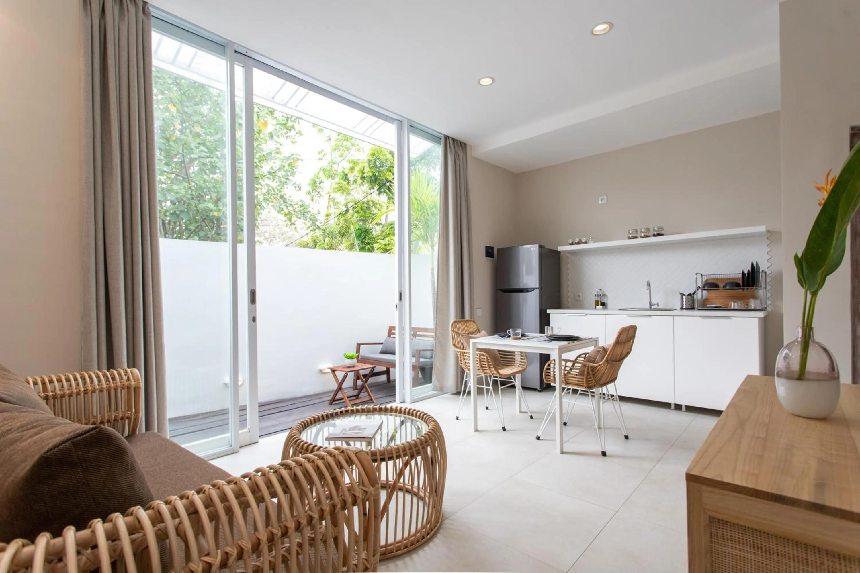 Living room in Balian Surf Villas