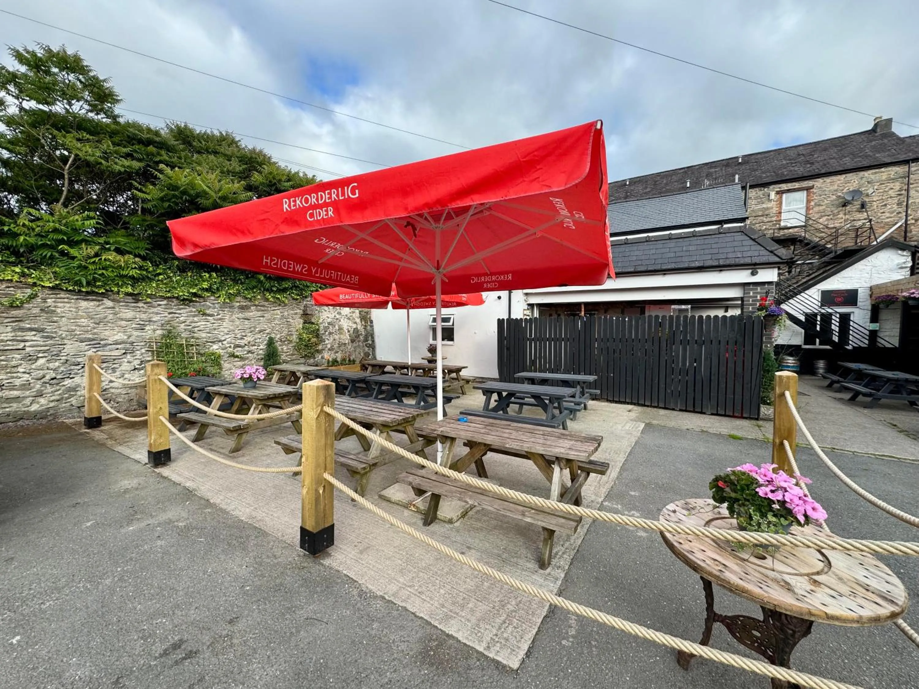 Patio in Plas Coch Hotel Ltd