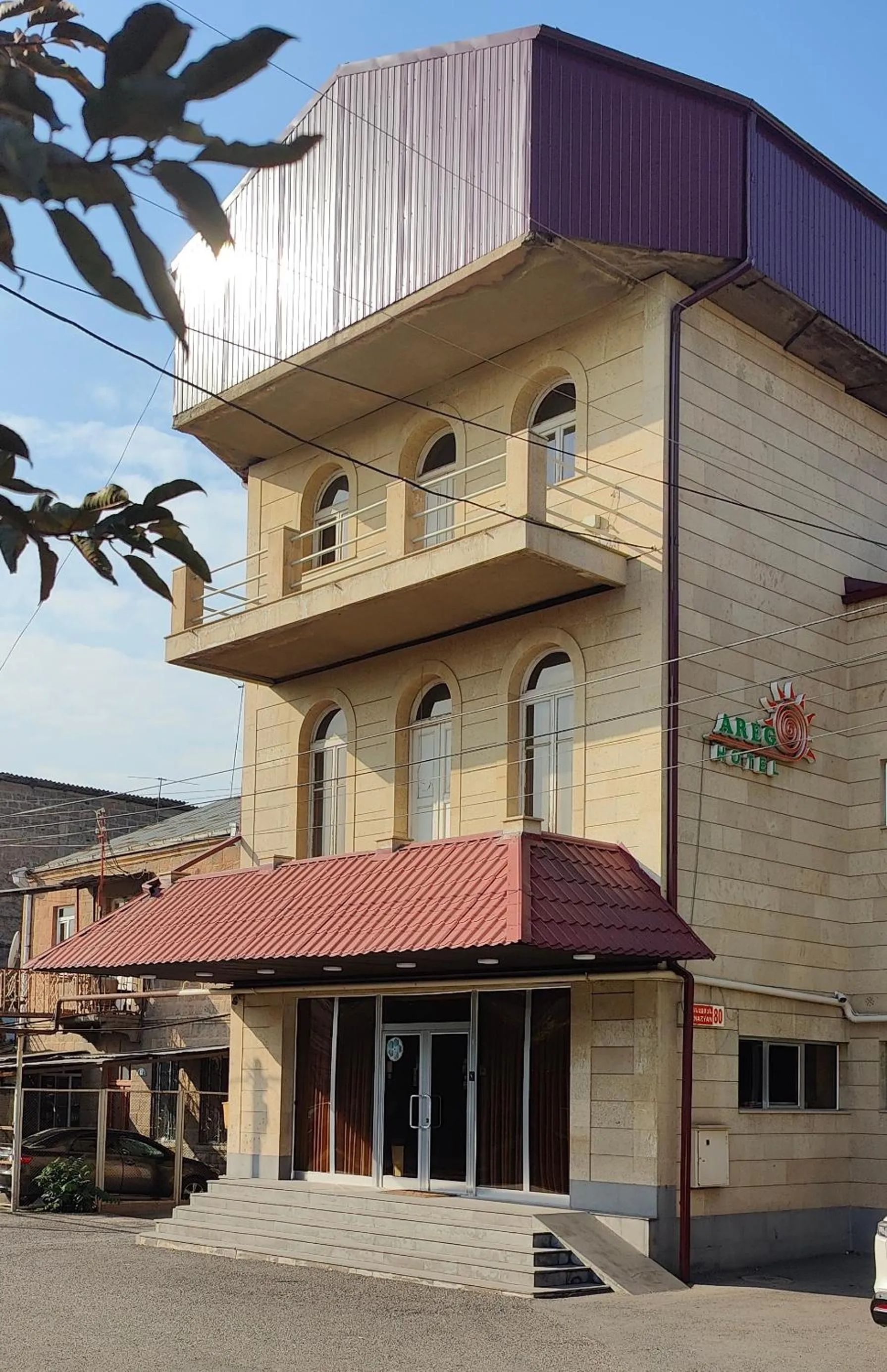 Facade/entrance in Areg Hotel