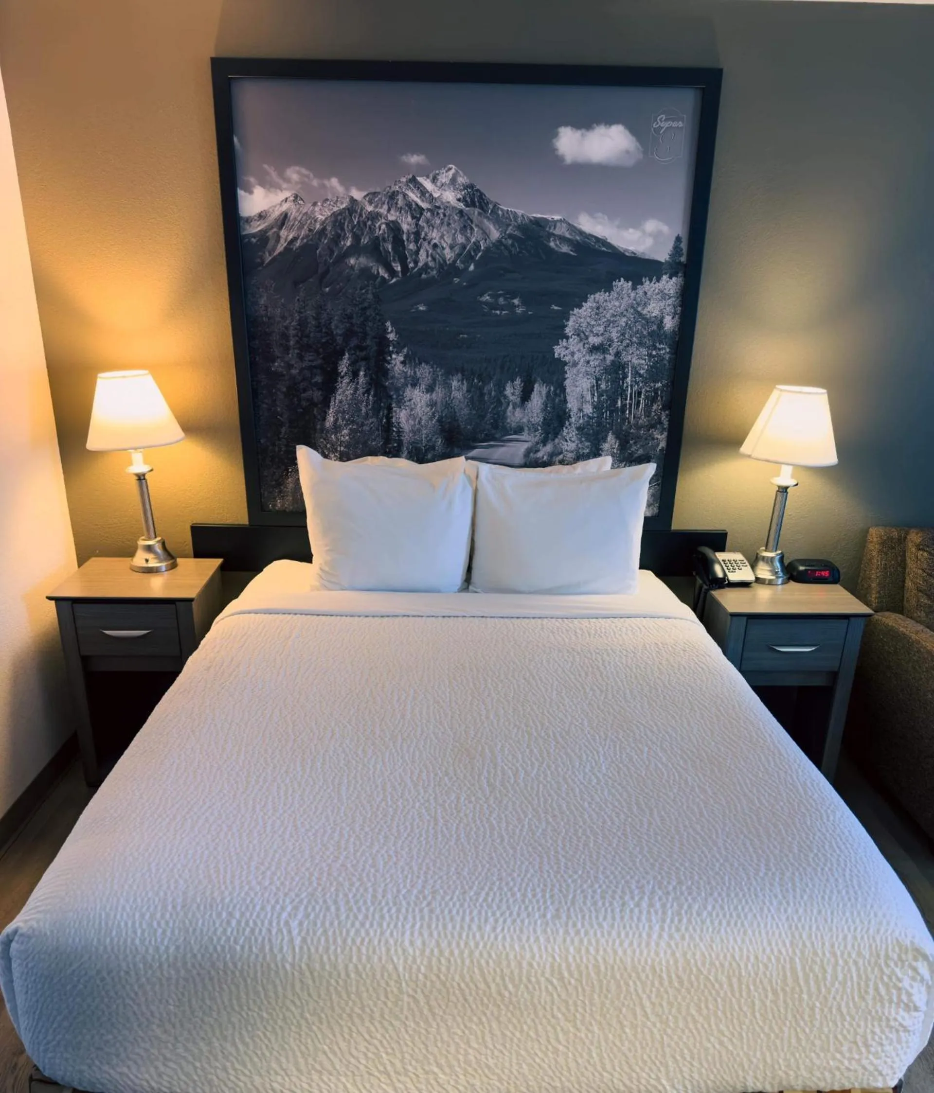 Bed in Super 8 by Wyndham Dawson Creek