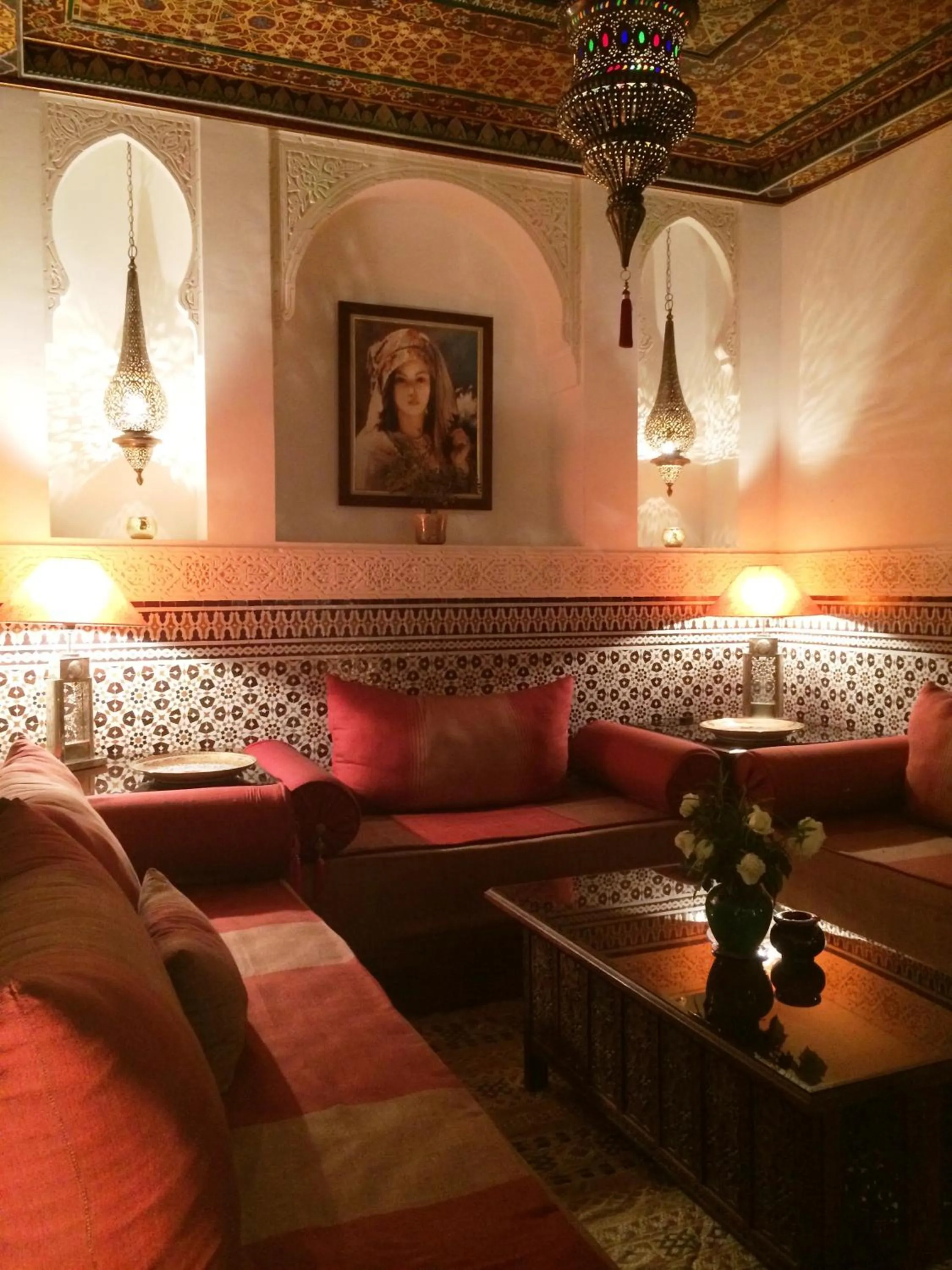 Communal lounge/ TV room in Riad Viva