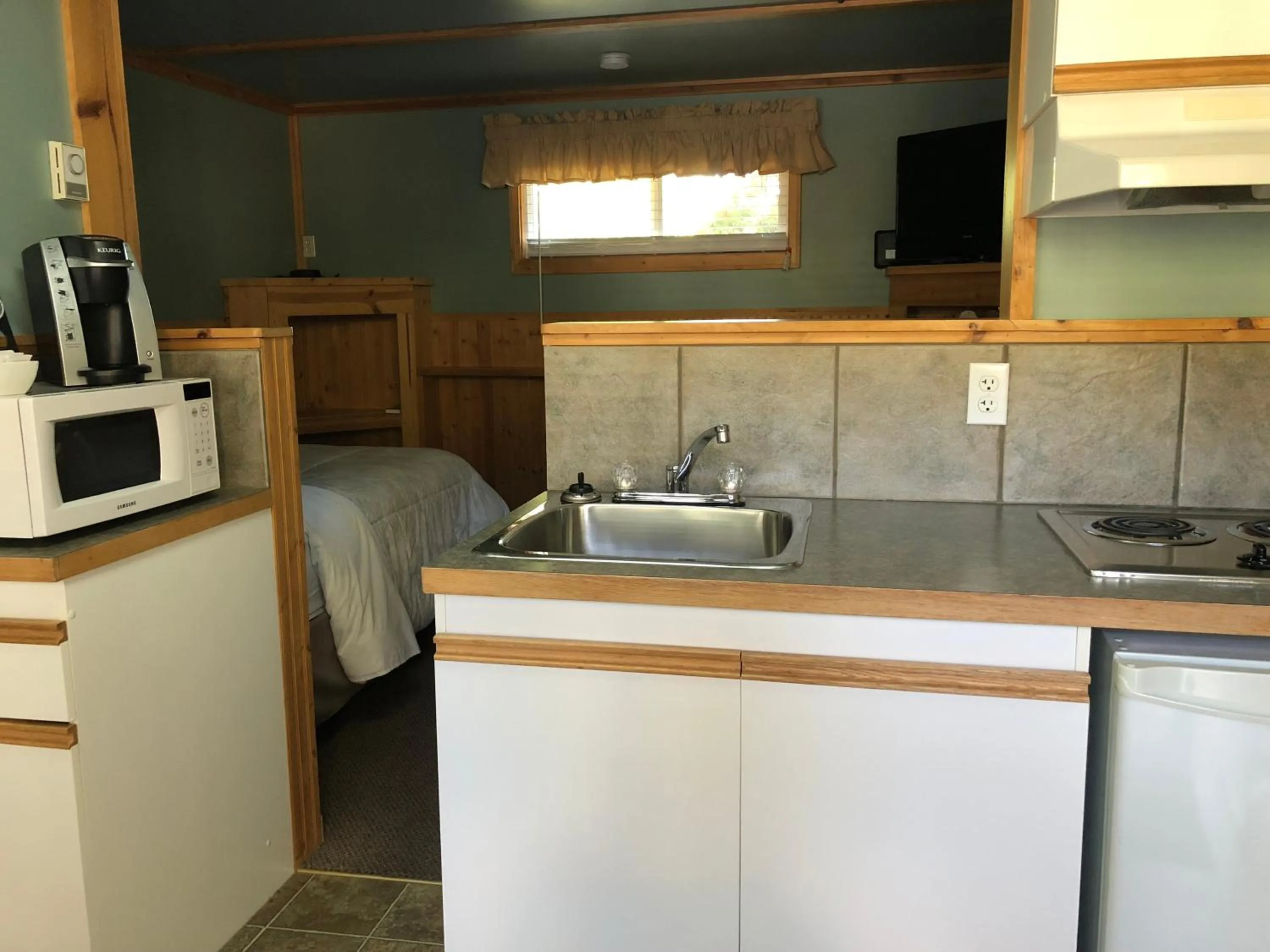 Kitchen or kitchenette in Piccadilly Motel