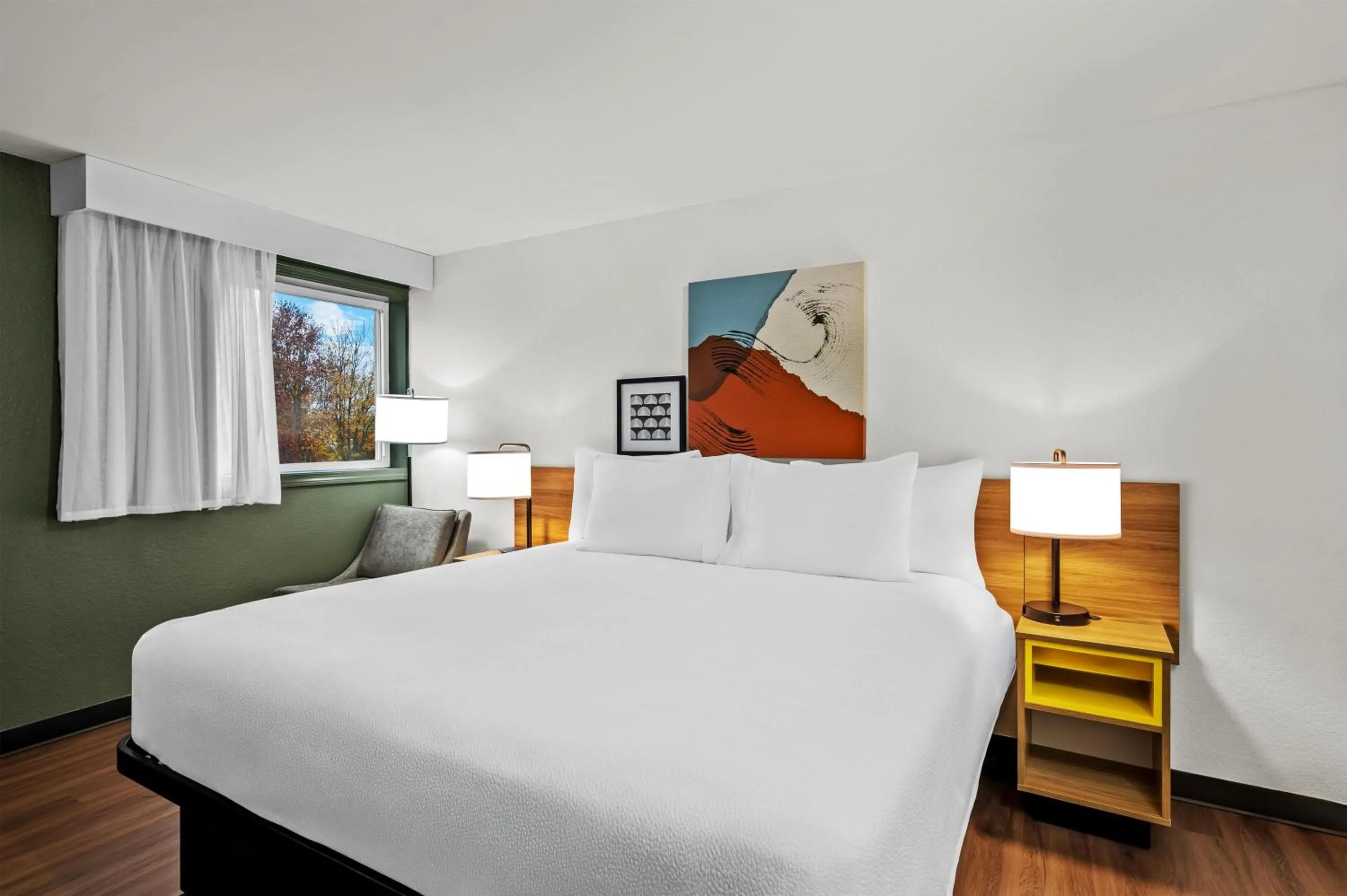 Bed in Spark by Hilton Portland Airport Maine Mall
