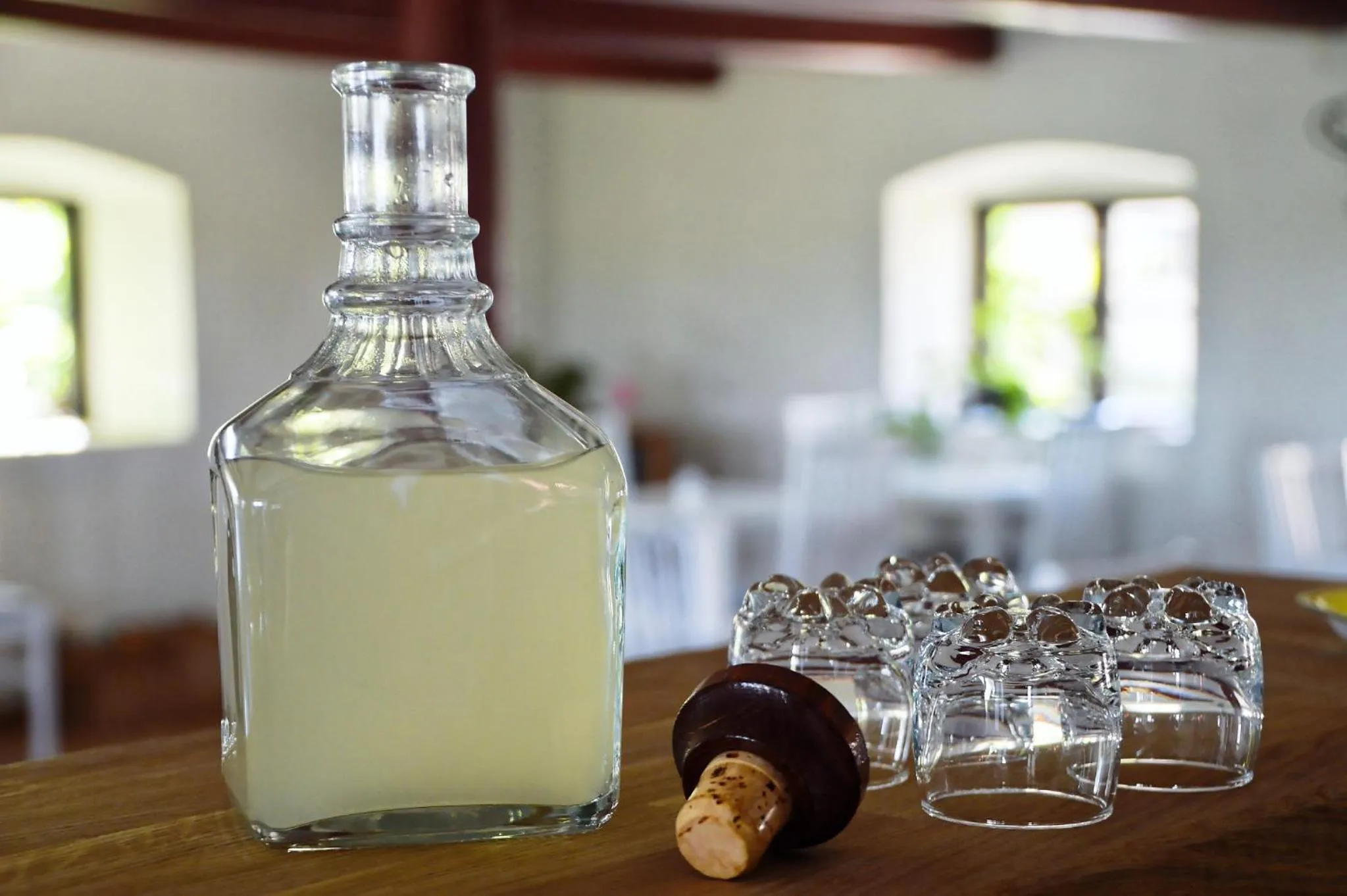 Text overlay in Gårdshotellet