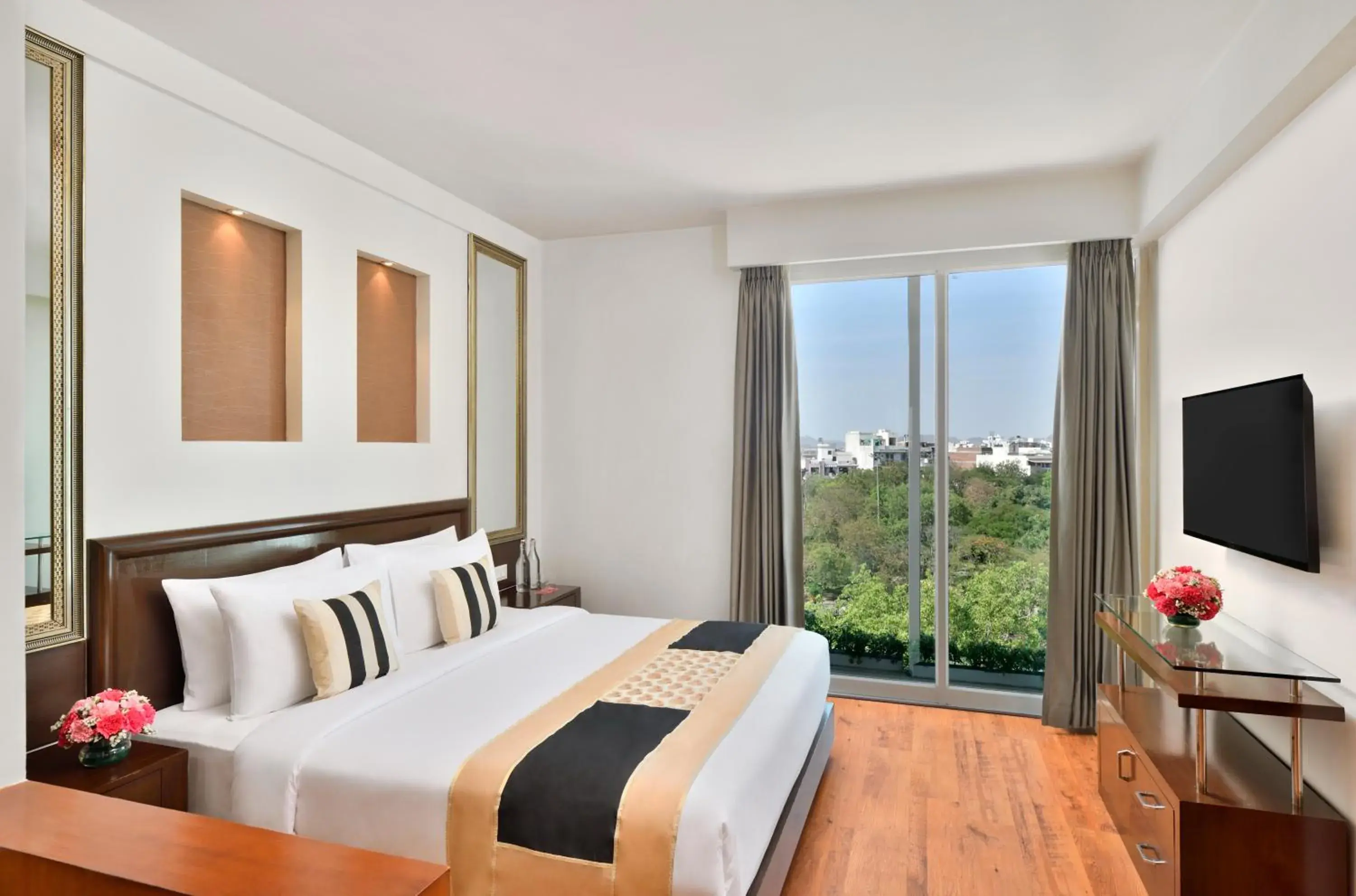 King Suite Non Smoking : Enjoy Fruit Platter & Cookies Platter ,Complimentary Mini bar in Room,Tea/Coffee and 01 cooked snack in the Lobby level restaurant (Coffee shop) till 19:30Hrs,20% discount on F&B, 20 % Discount on SPA in Ramada By Wyndham Jaipur King Suite Non Smoking : Enjoy Fruit Platter & Cookies Platter ,Complimentary Mini bar in Room,Tea/Coffee and 01 cooked snack in the Lobby level restaurant (Coffee shop) till 19:30Hrs,20% discount on F&B, 20 % Discount on SPA in Ramada By Wyndham Jaipur