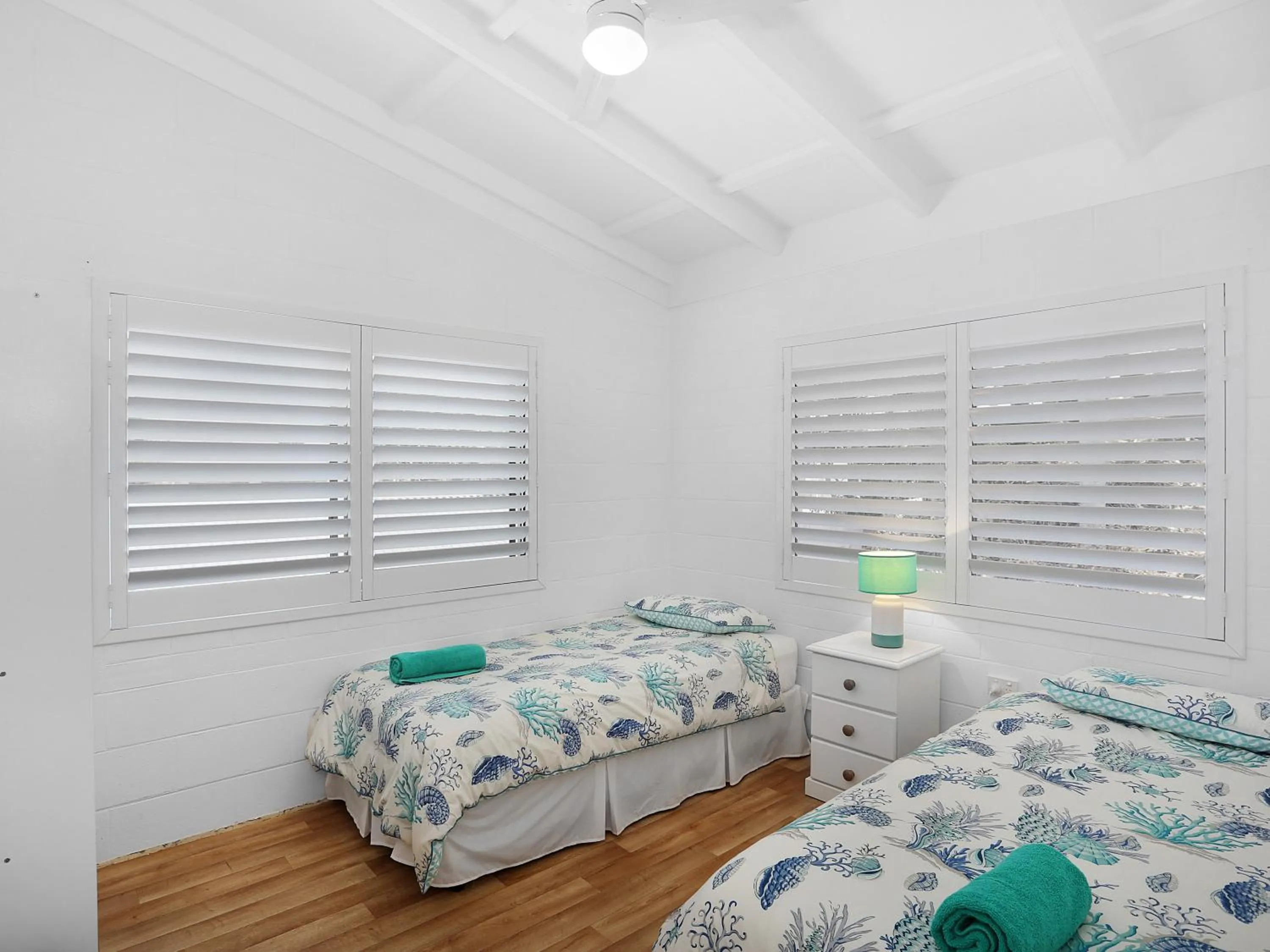 Bedroom, Bed in Blue River Apartments