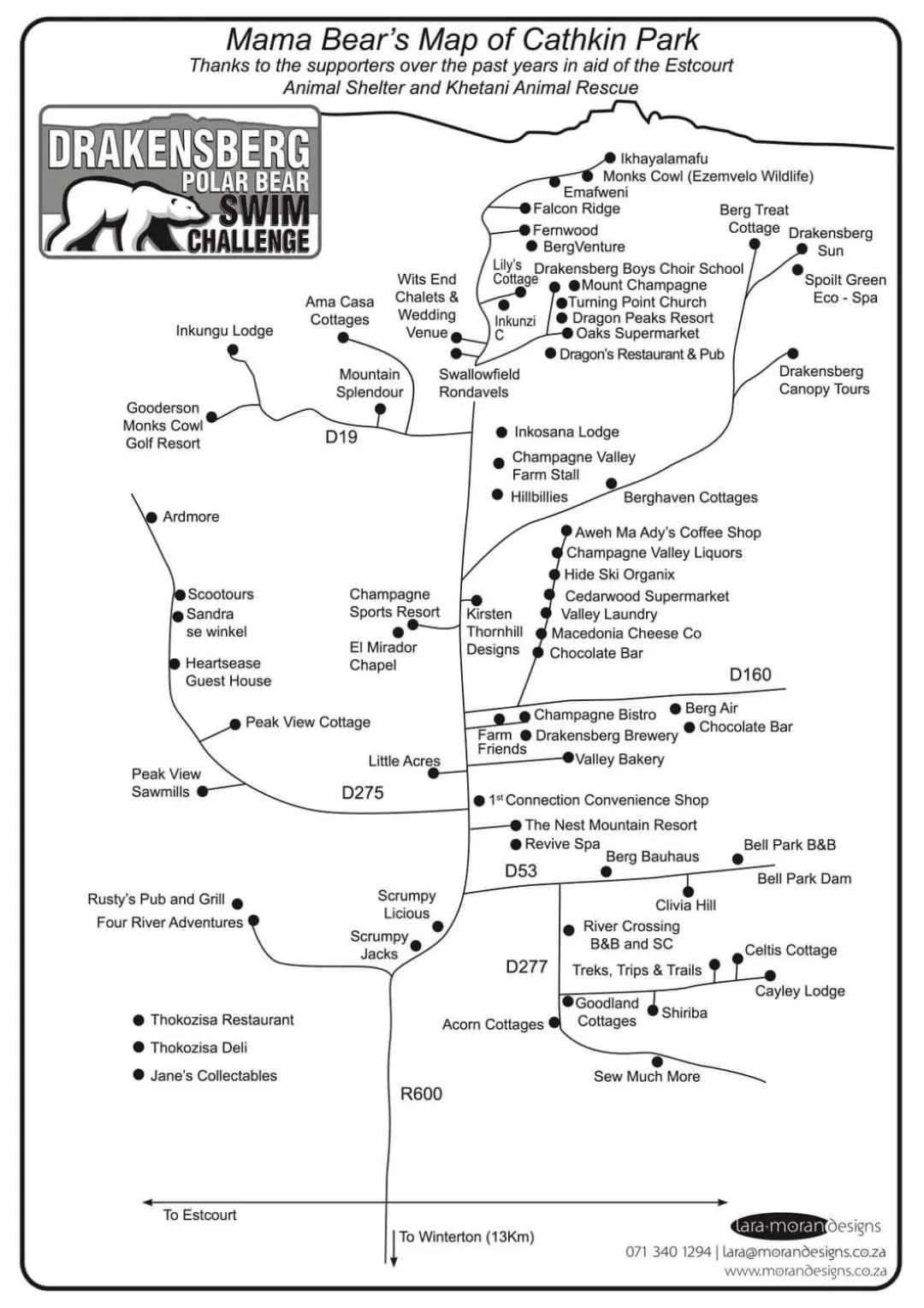 Text overlay in Bell Park Self Catering