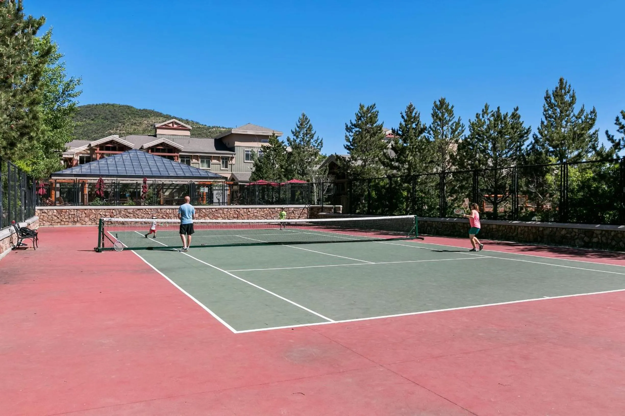 Tennis court in Condos at Canyons Resort by White Pines