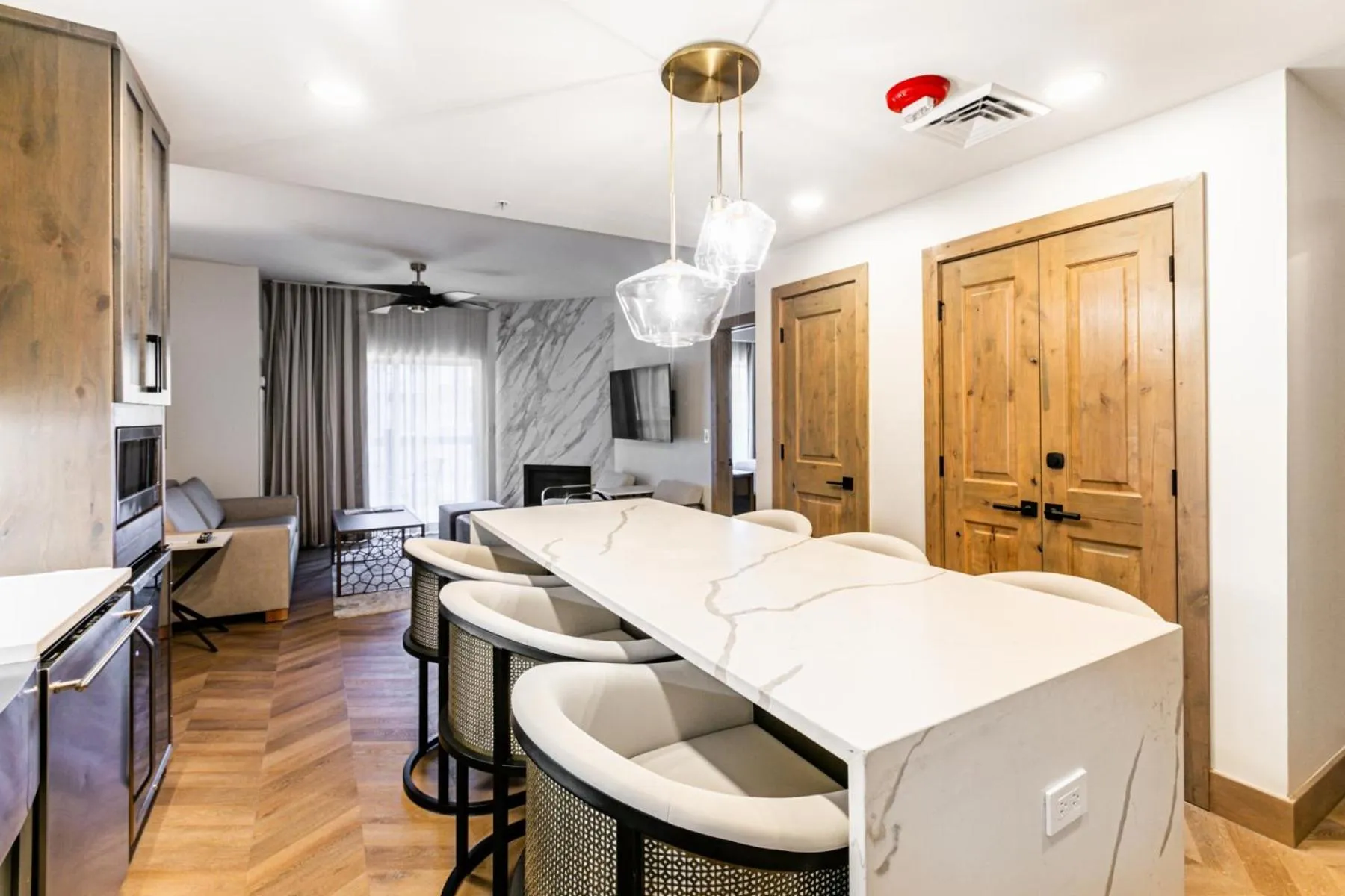 Living room in Condos at Canyons Resort by White Pines