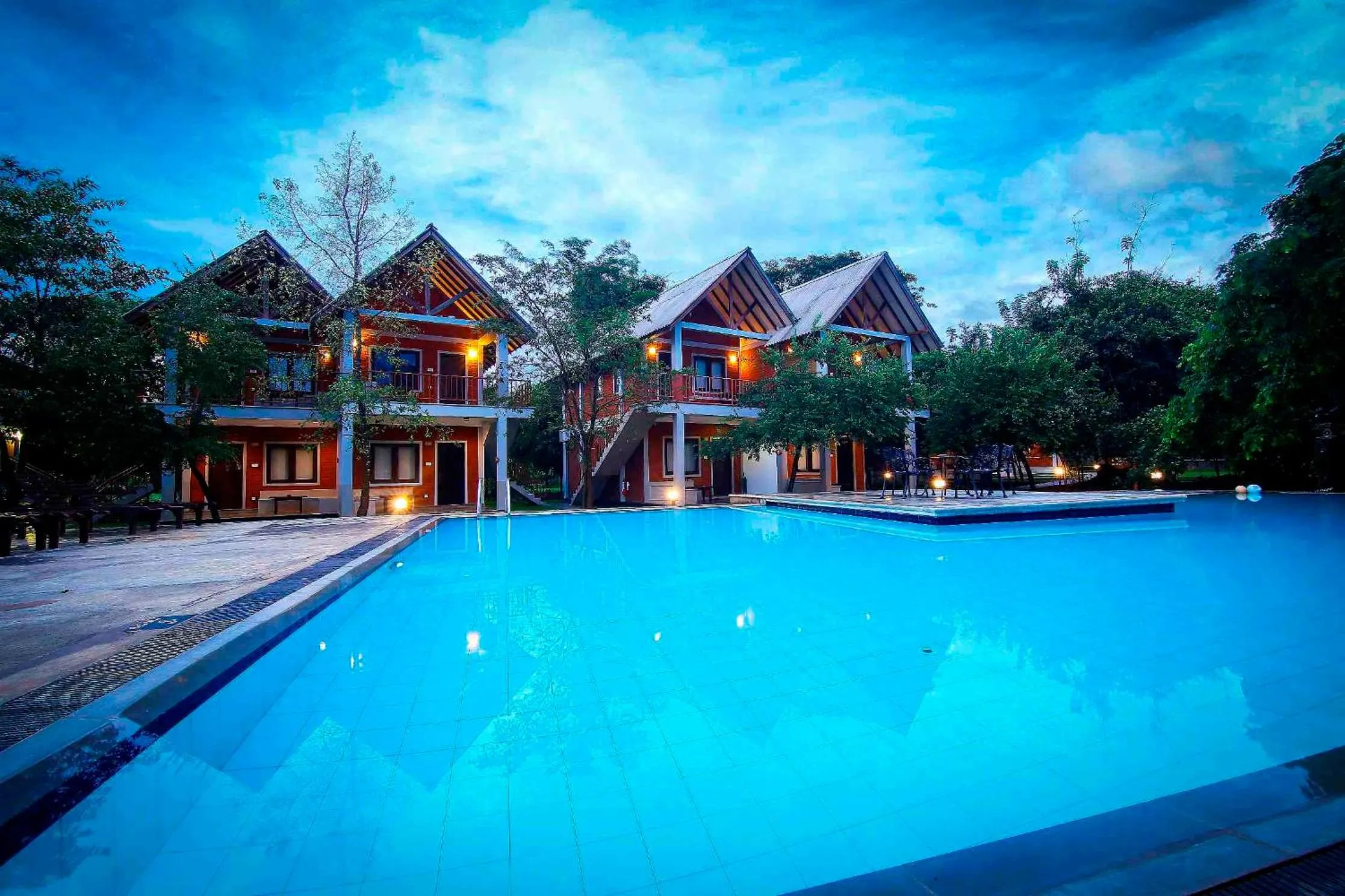 Pool view in Elephas Resort & Spa