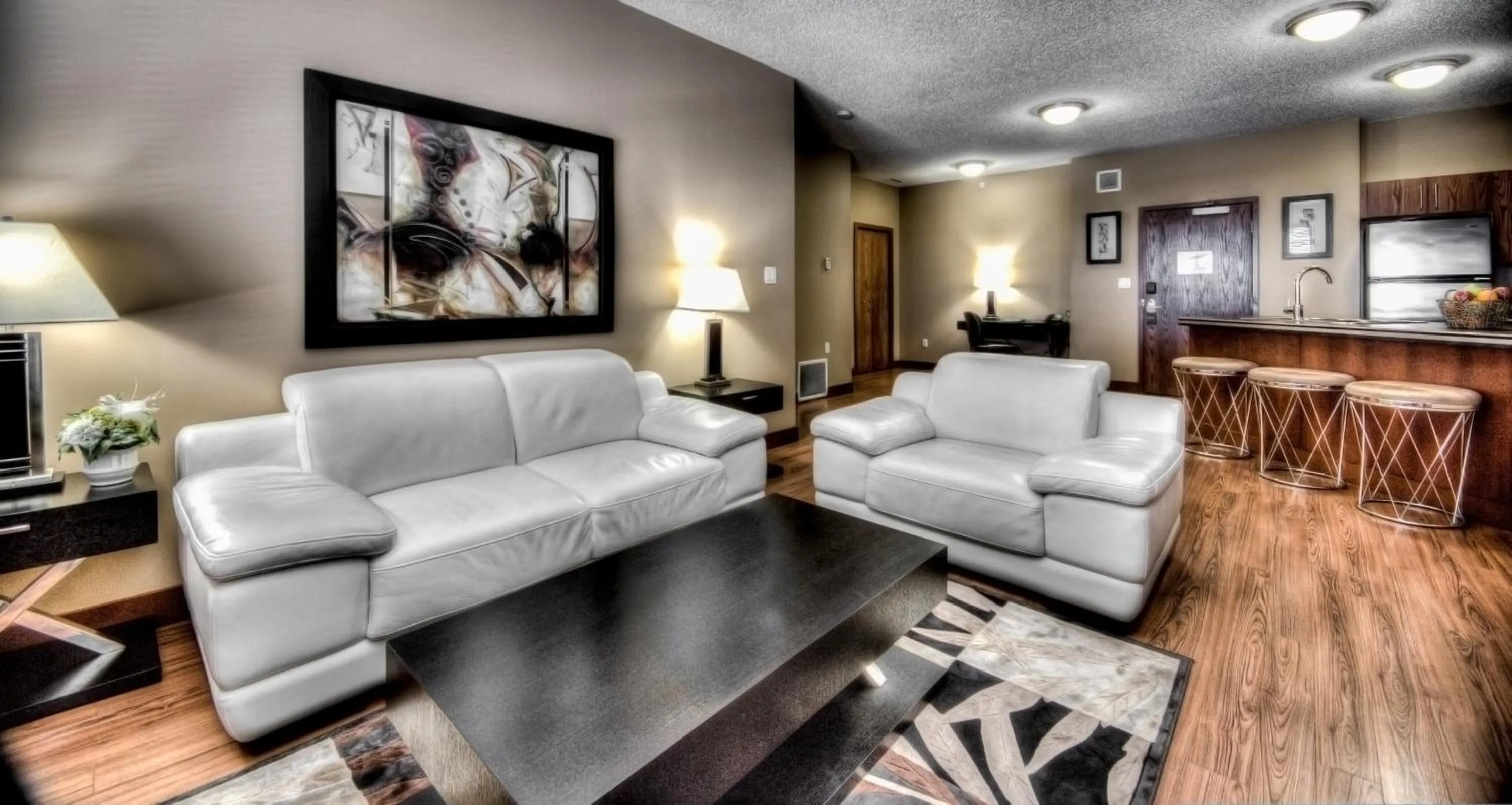 Living room in Grand Inn & Residence- Grande Prairie