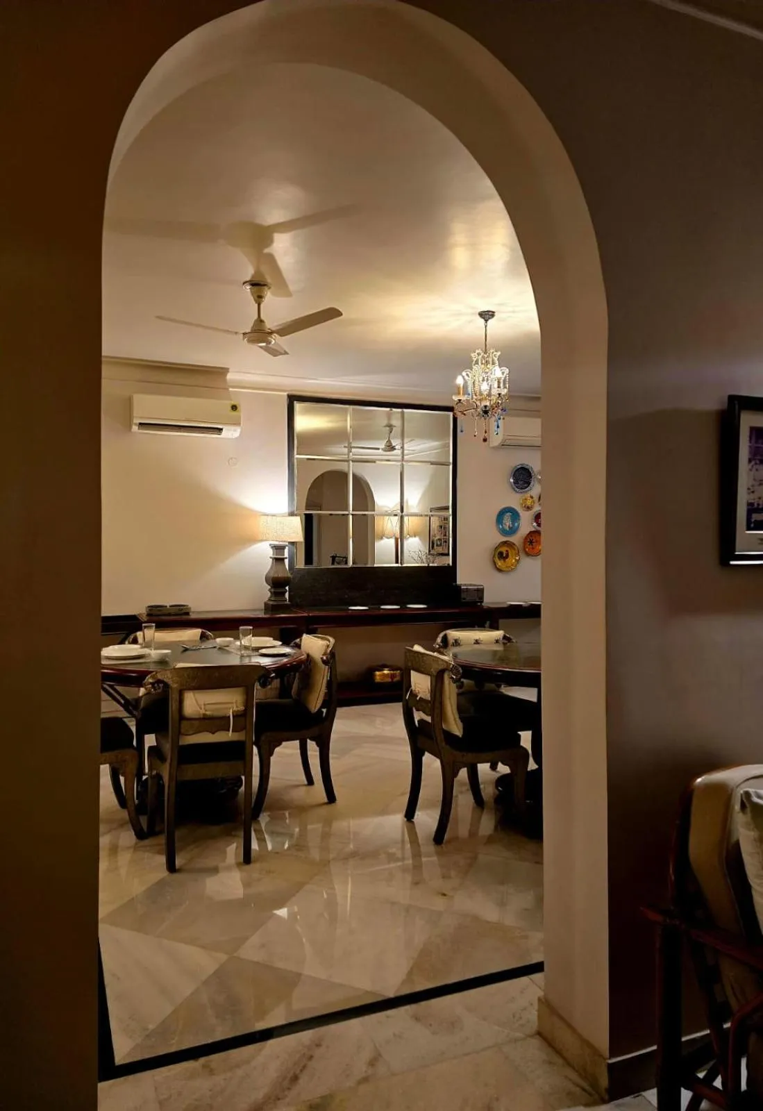 Dining area in Barwara Kothi