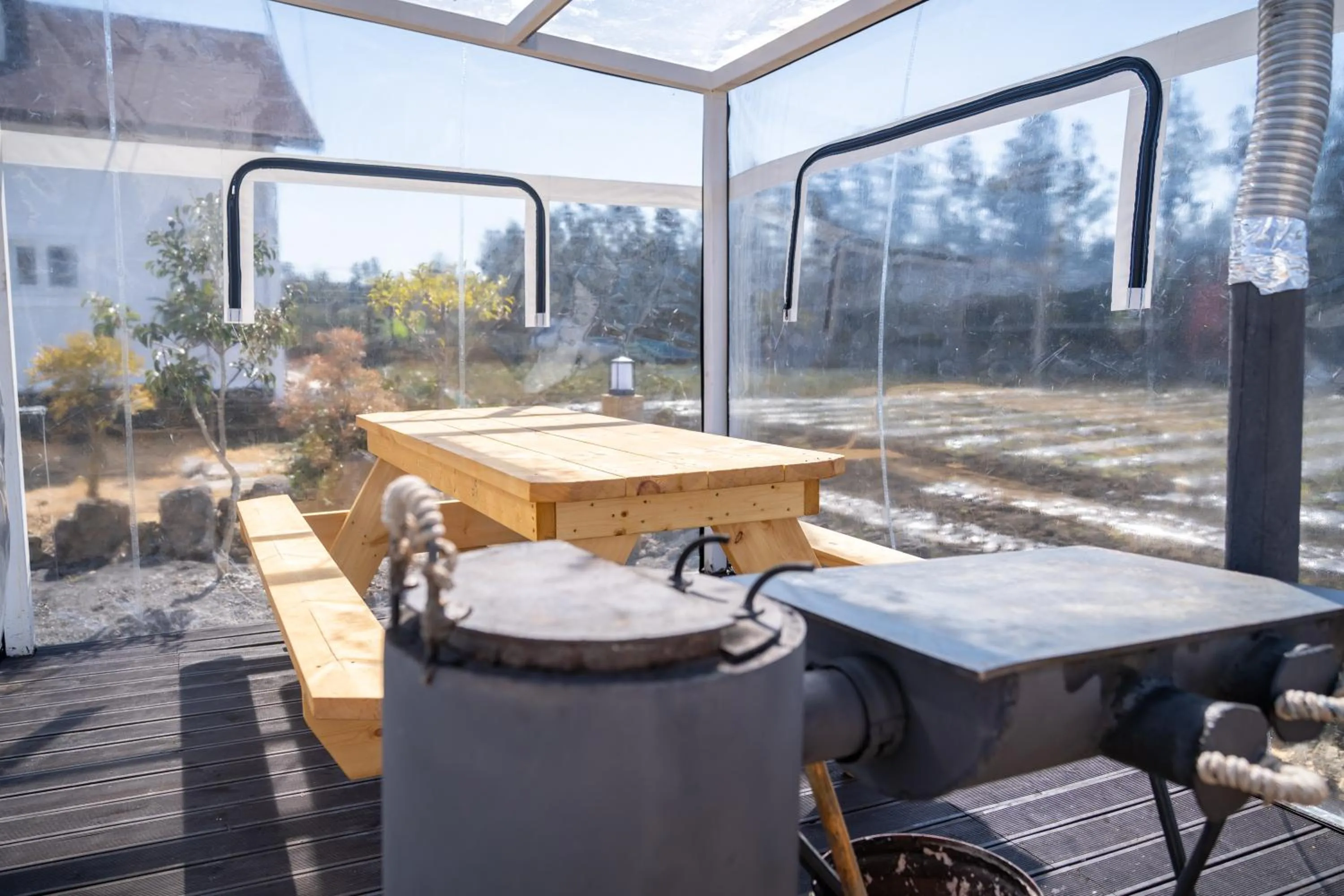 BBQ facilities in Jeju Haepoomdal Pension