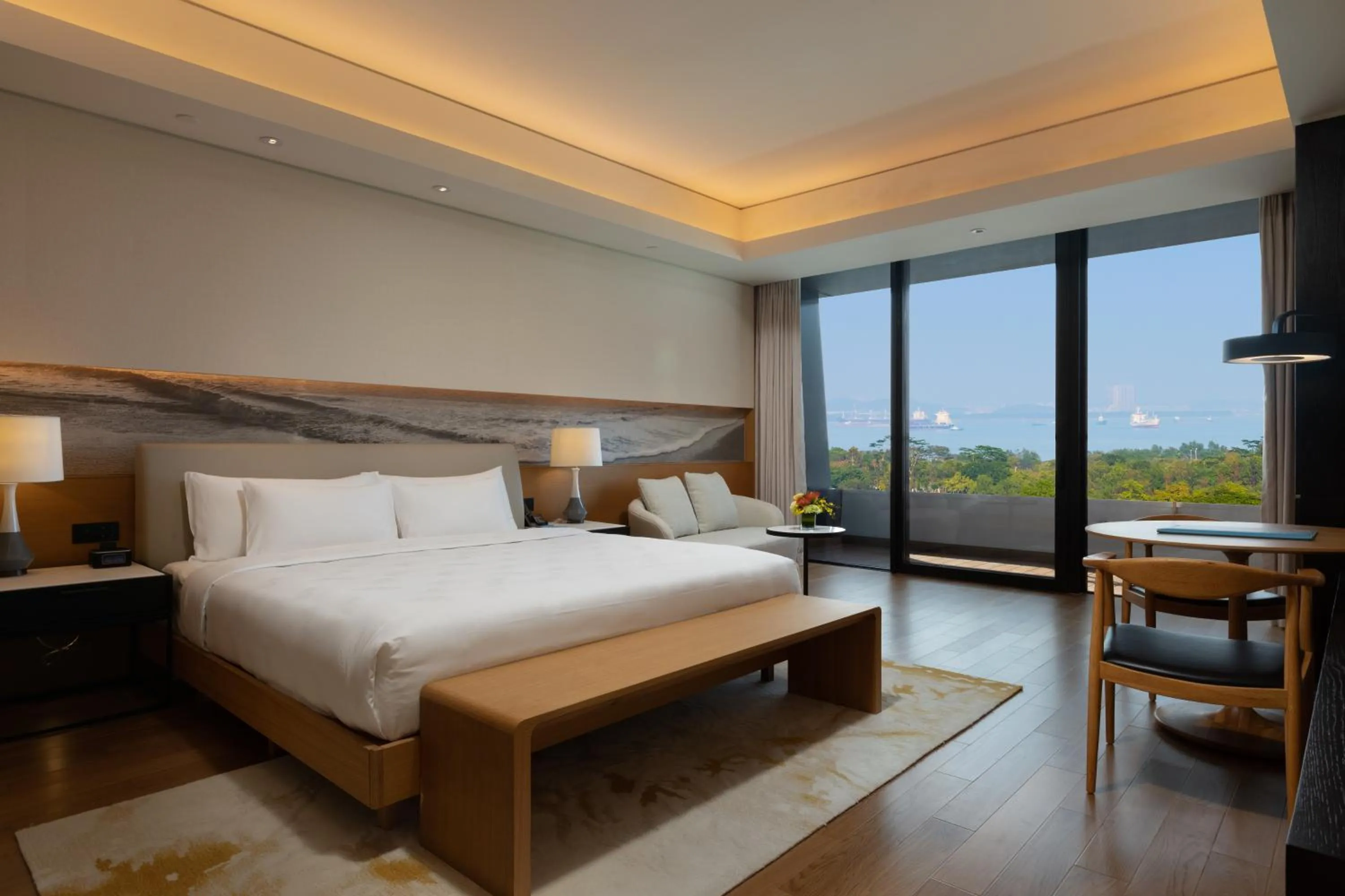 Sea view, Bed in Guangzhou Nansha Garden Hotel