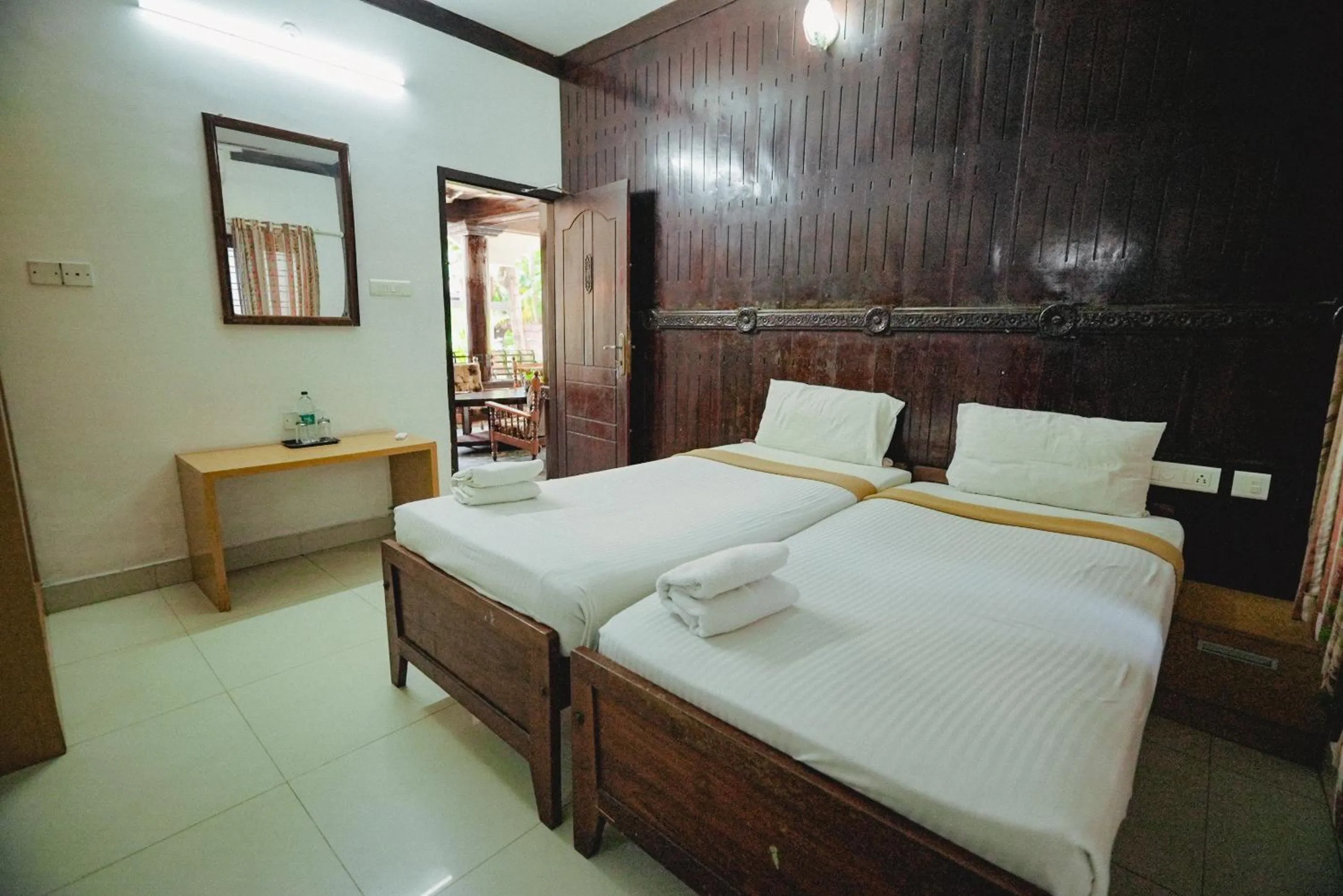 Bed in Raja Park Beach Resort
