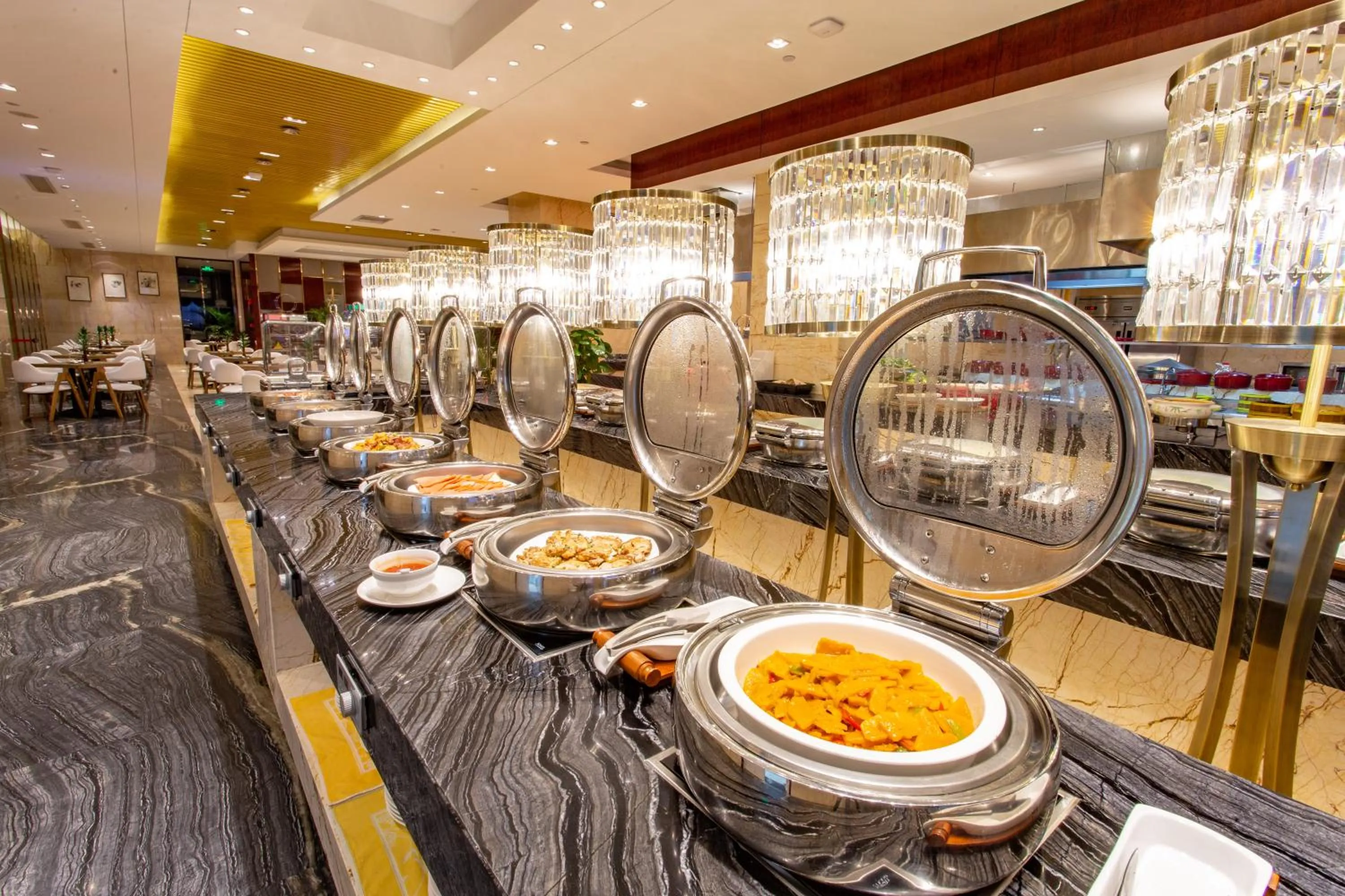 Buffet breakfast in YueXin Tomorrow Hotel Sanya