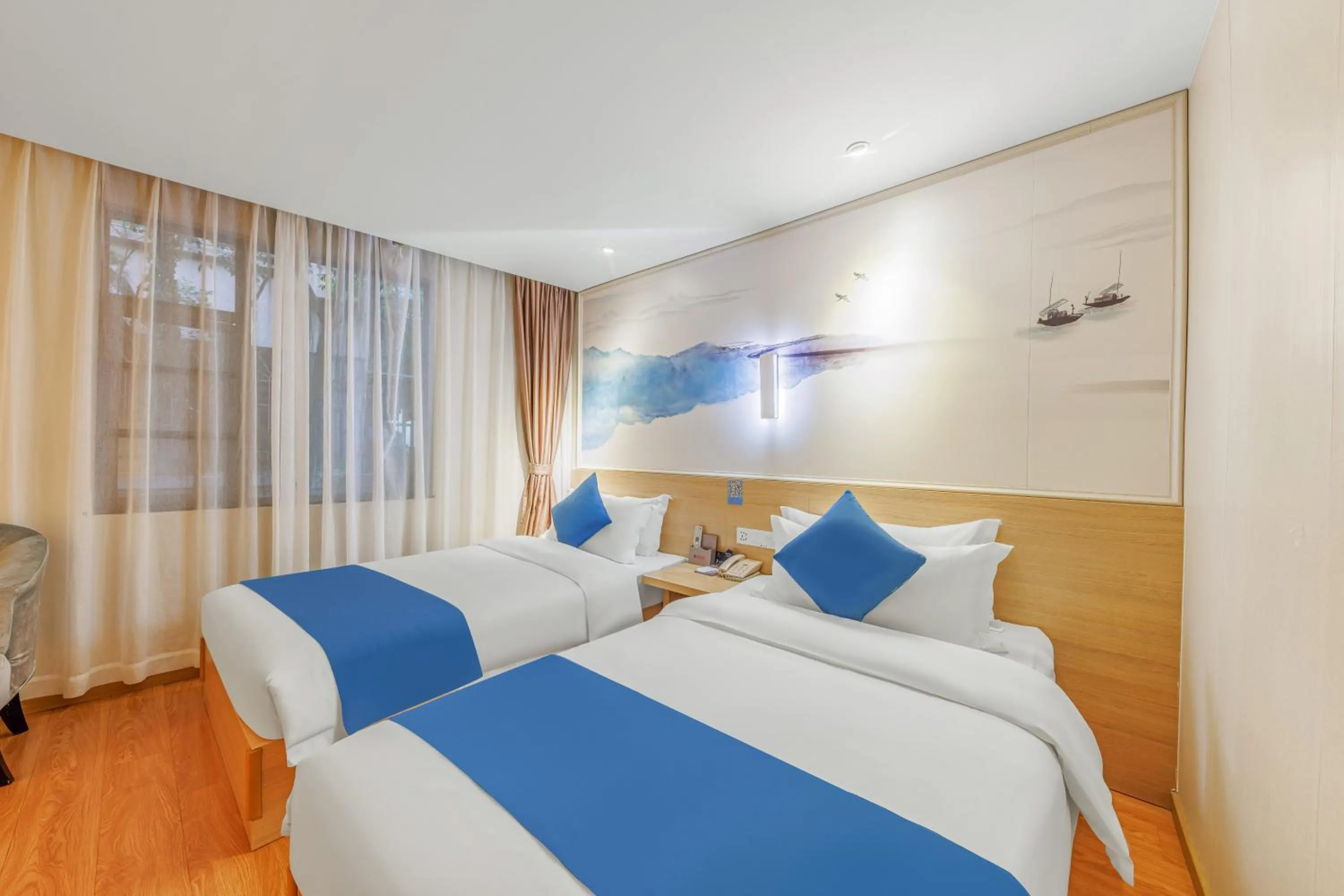 Bed in Guangzhou Hongcheng Hotel