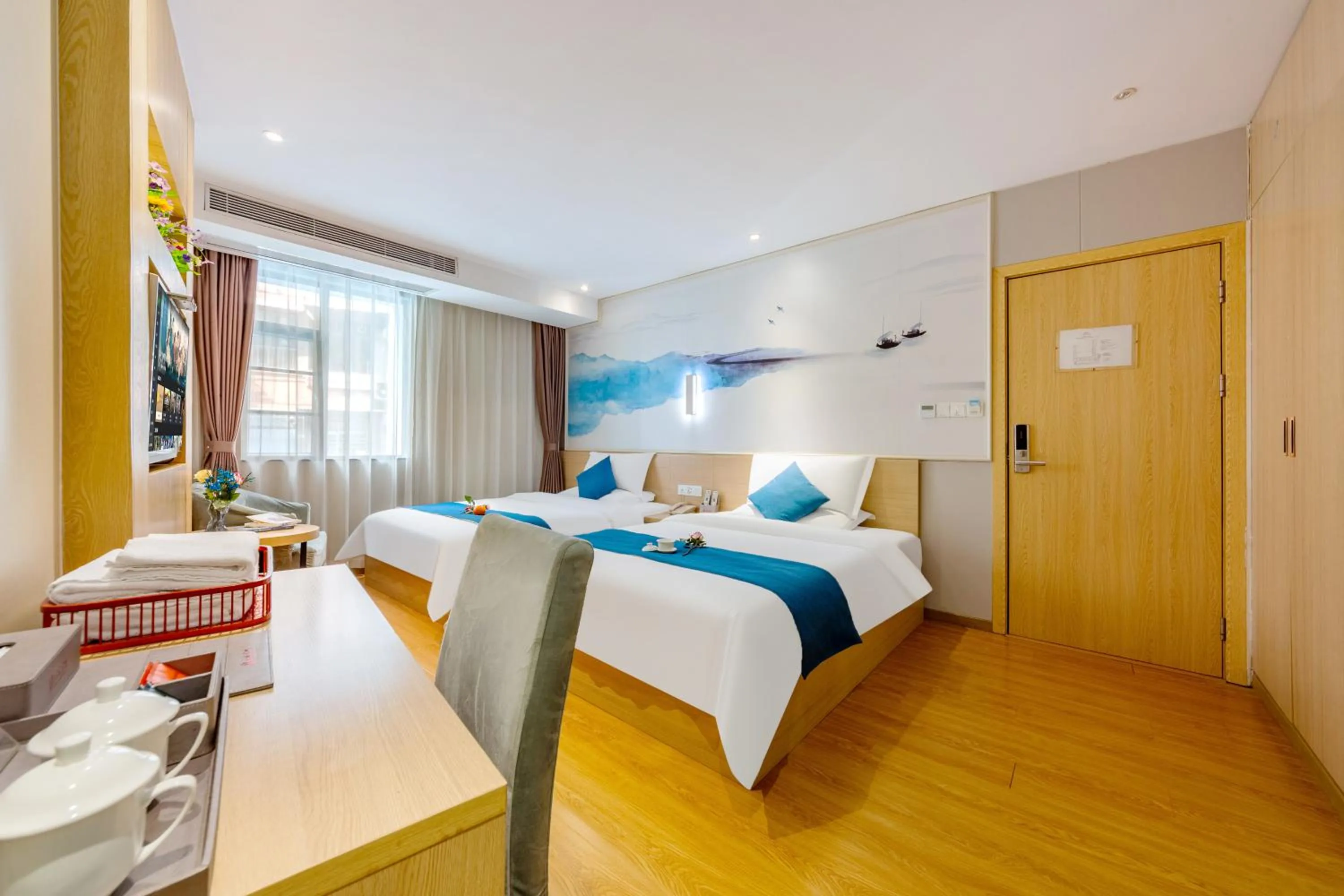 Bed in Guangzhou Hongcheng Hotel