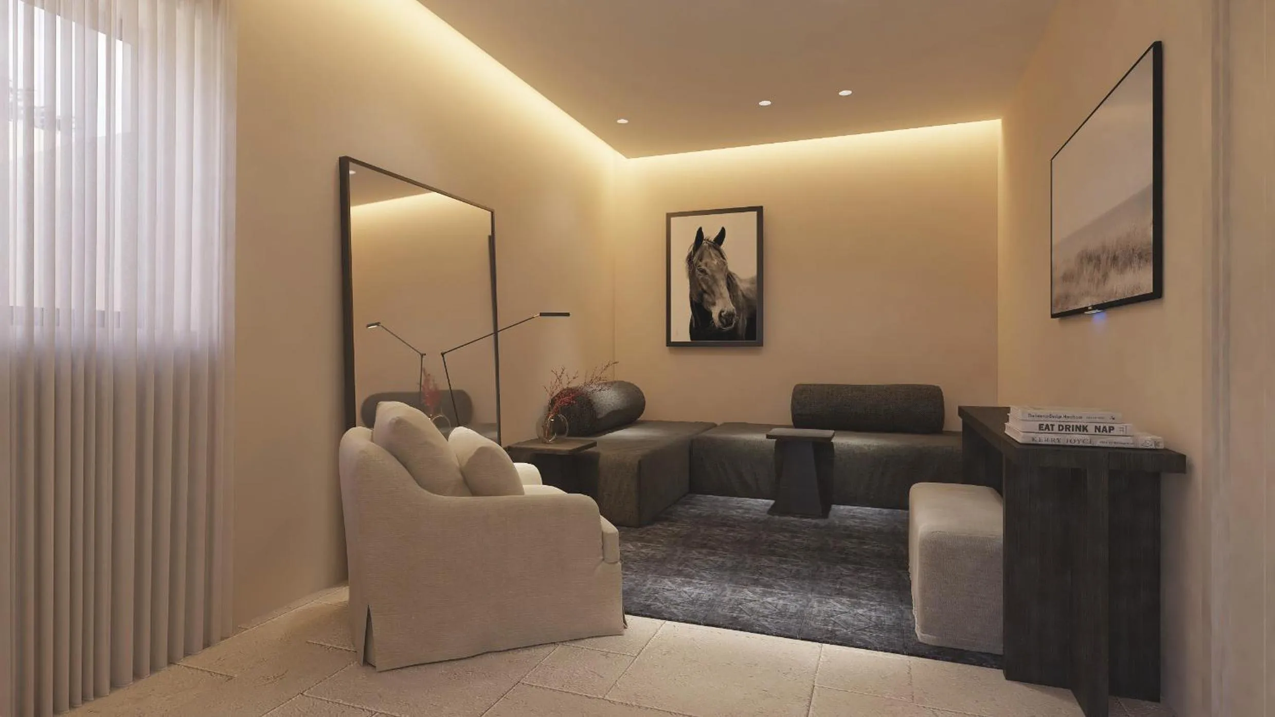 Seating area in Melidron Hotel Suites Villas