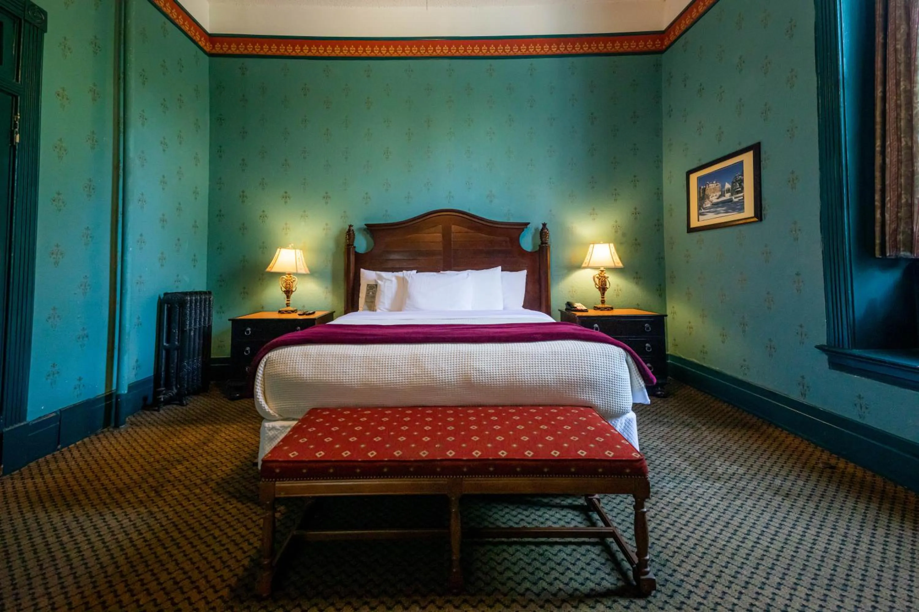 Bed in 1886 Crescent Hotel and Spa