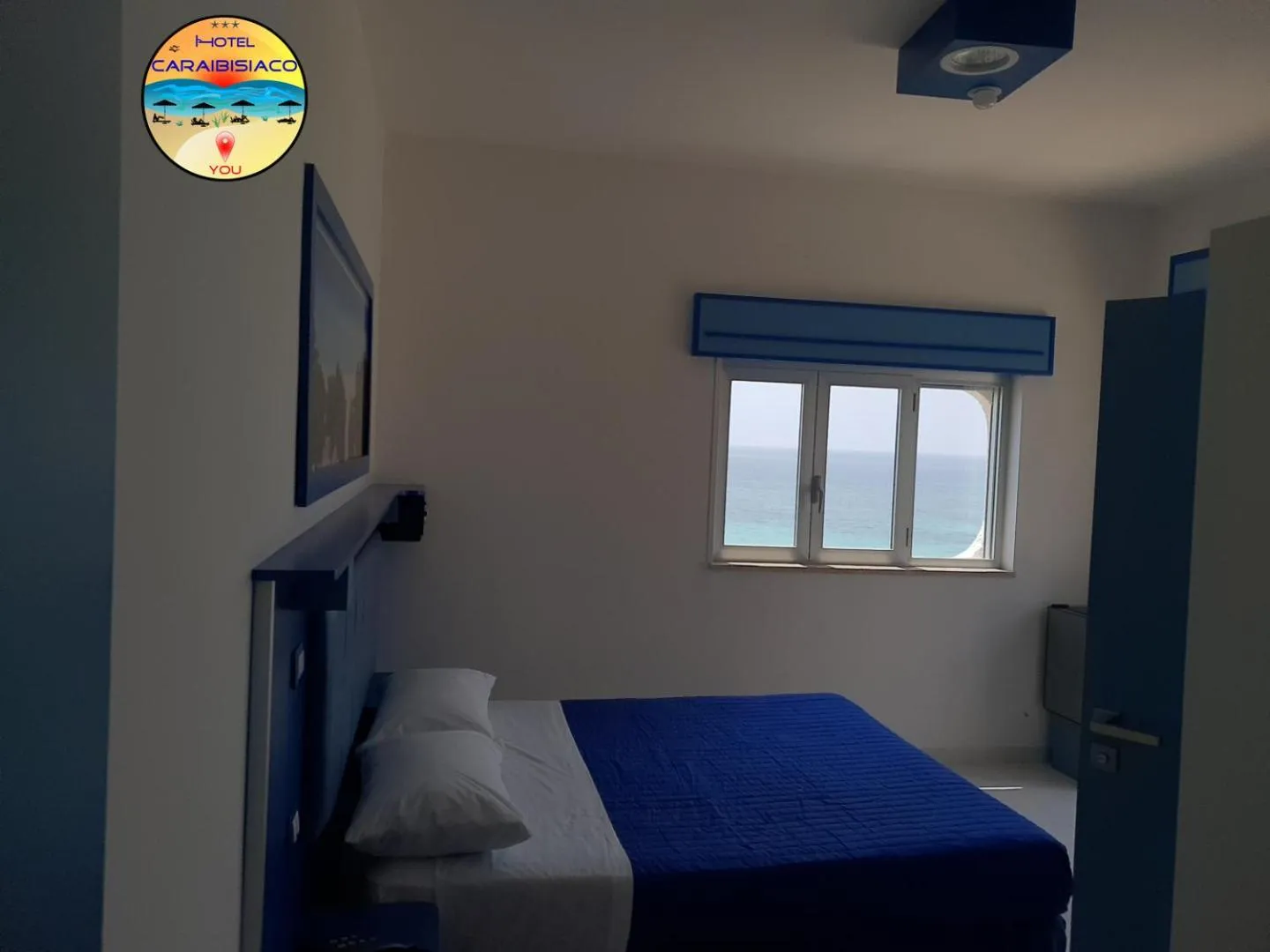 Sea view, Bed in Hotel Caraibisiaco sul mare